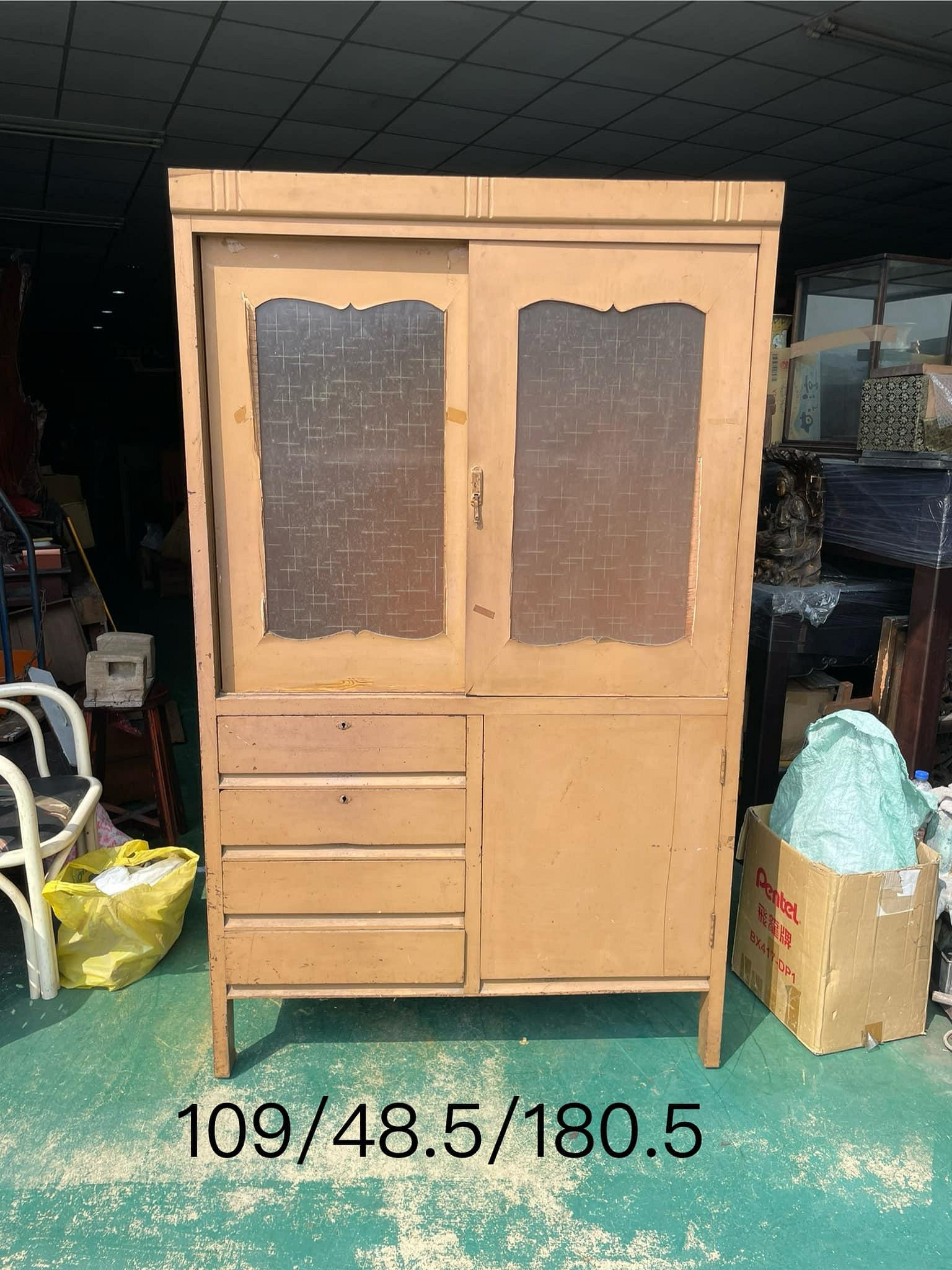 鄉禮二手家具 【檜木&書櫃】全省購買 傢俱 復古 藝品 古物 早期 道具租借 古董 老東西 菜櫥 斗櫃 置物櫃 櫥櫃 老櫃