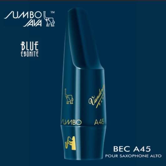 管楽器・吹奏楽器 Vandoren Blue Jumbo Java A45 Vandoren Jumbo Java A45 - Blue Ebonite Alto Saxophone Mouthpiece