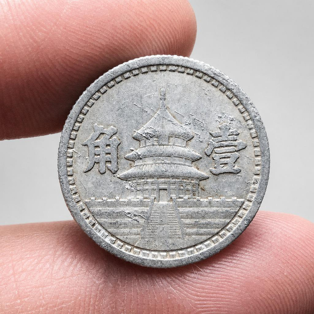 天壇壹角 民國硬幣 鋁製 汪偽政府 聯合準備銀行 原光氧化