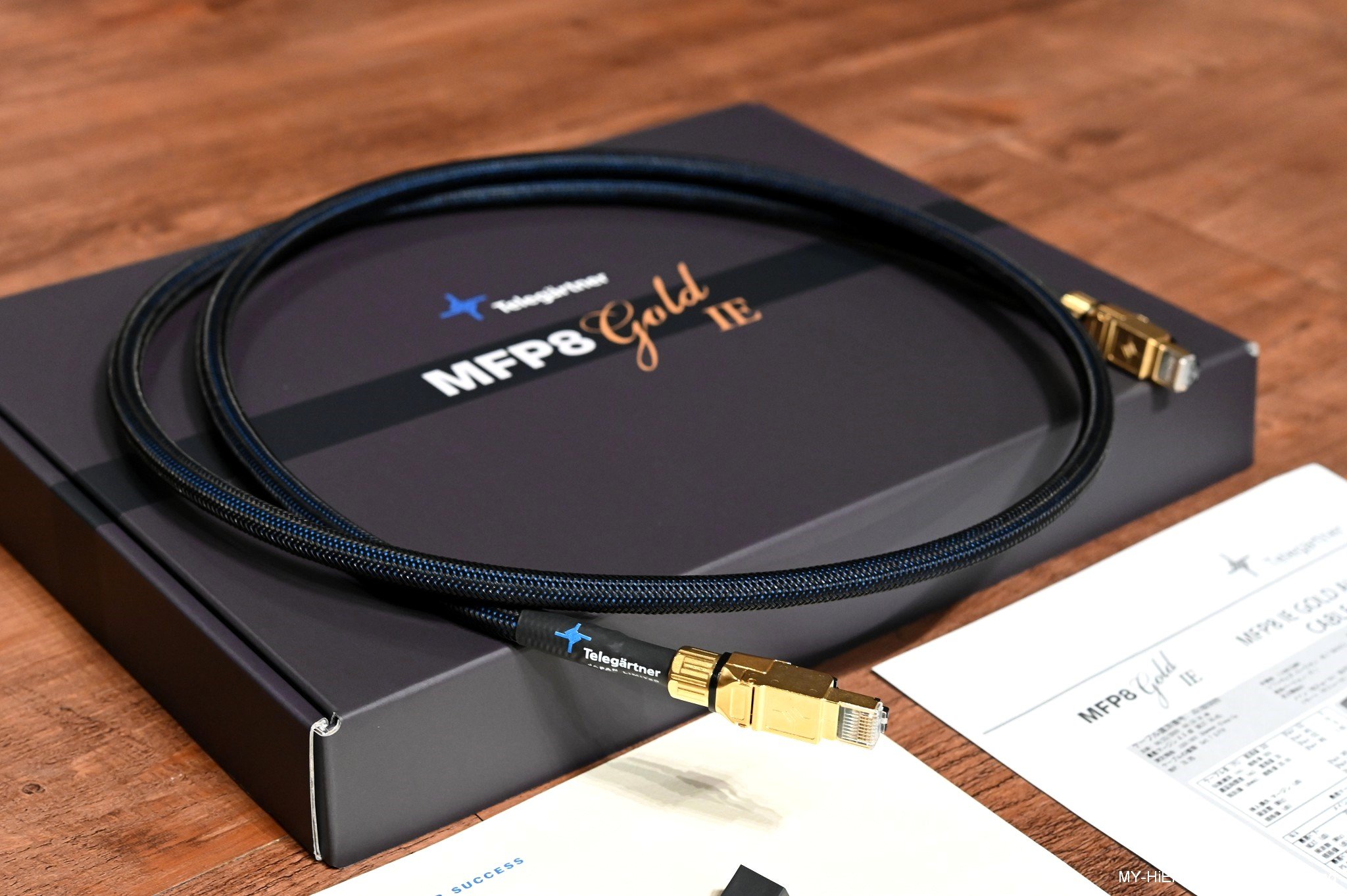 Telegartner MFP8 IE GOLD AUDIO LANケーブル Telegaertner LANケーブル MFP8 IE GOLD AUDIO LAN CABLE 2.0m