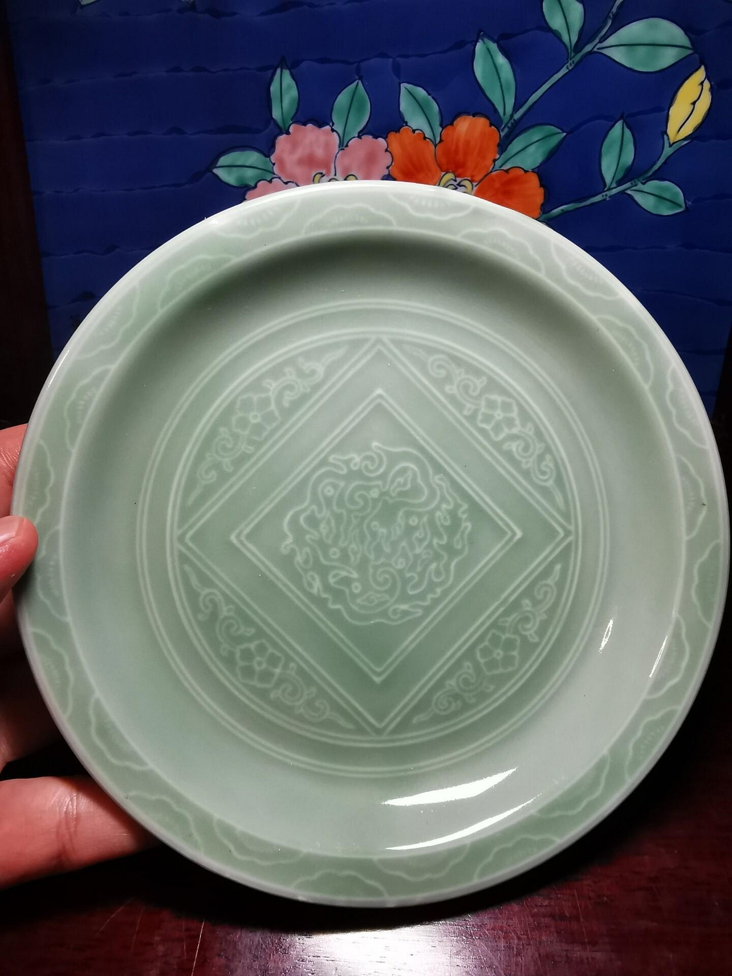 泉山名家淺盤全新到貨中古珍品無瑕疵青瓷收藏嚴選青瓷珍藏盤具| Yahoo拍賣