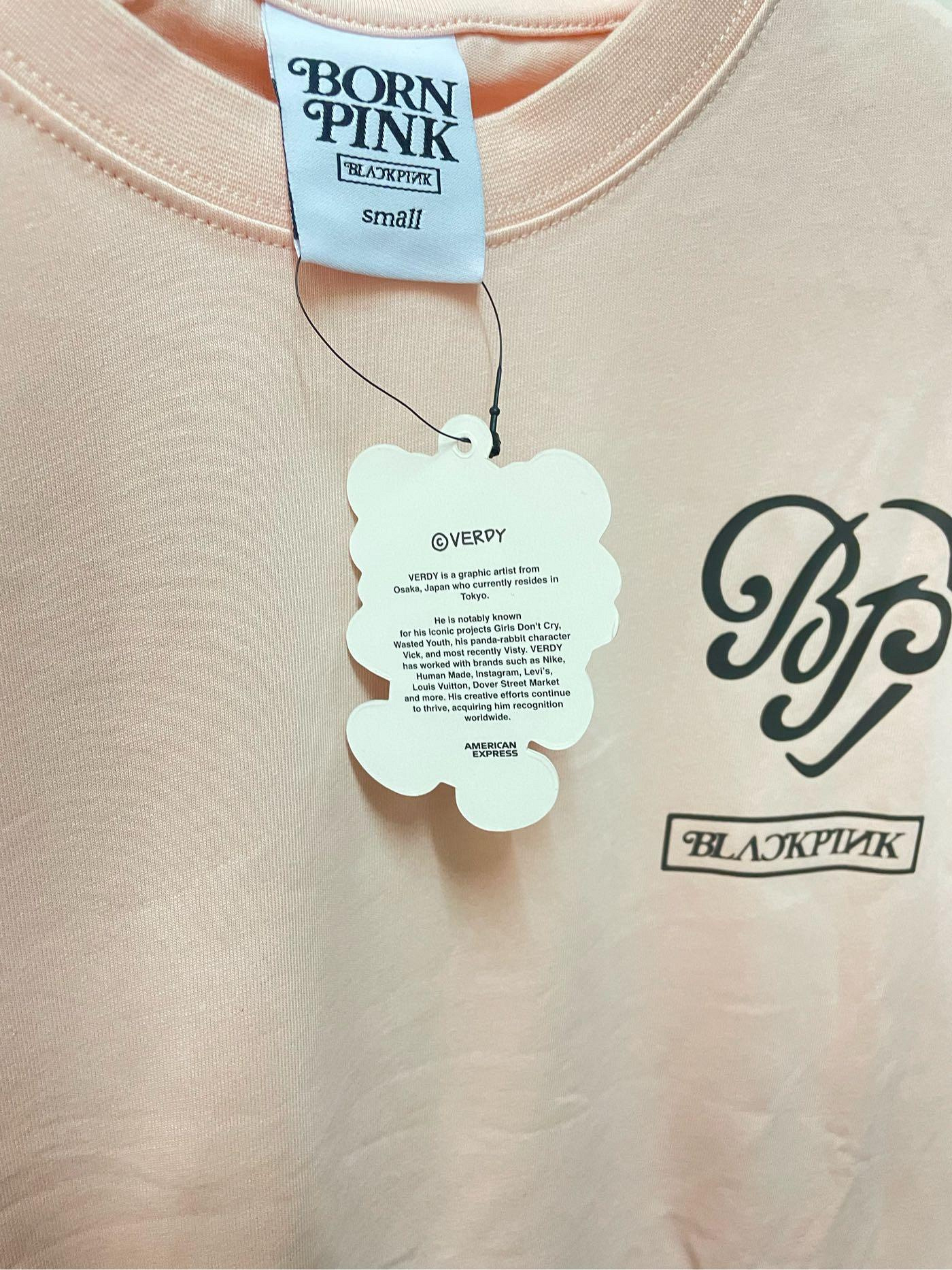 BLACKPINK x VERDY 聯名款BP HEART T-SHIRT BORN PINK TOKYO