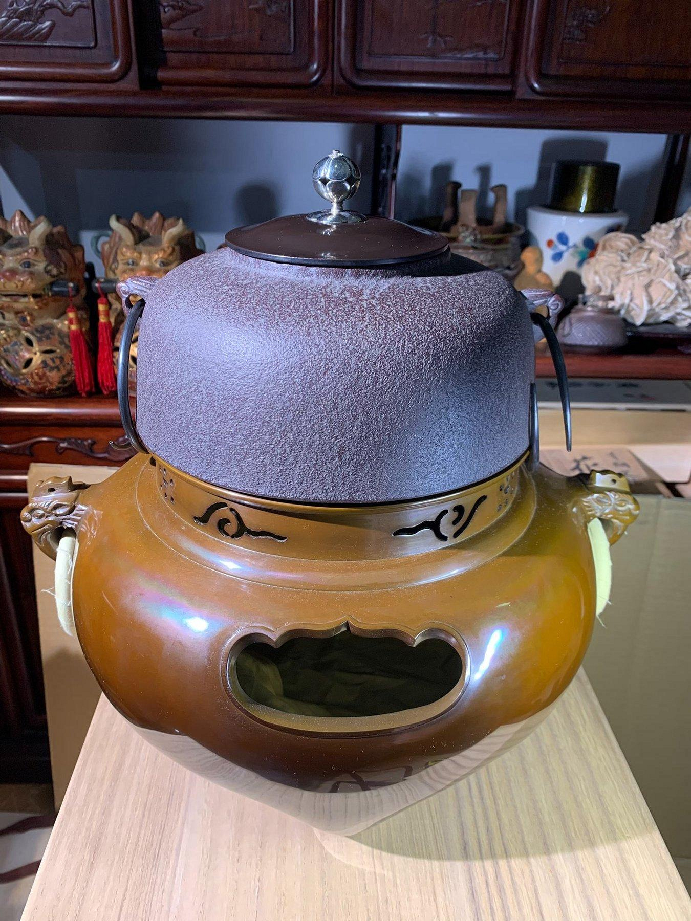 人間国宝 高橋敬典作 銅製 花瓶 C 3245 美術品・アンティーク