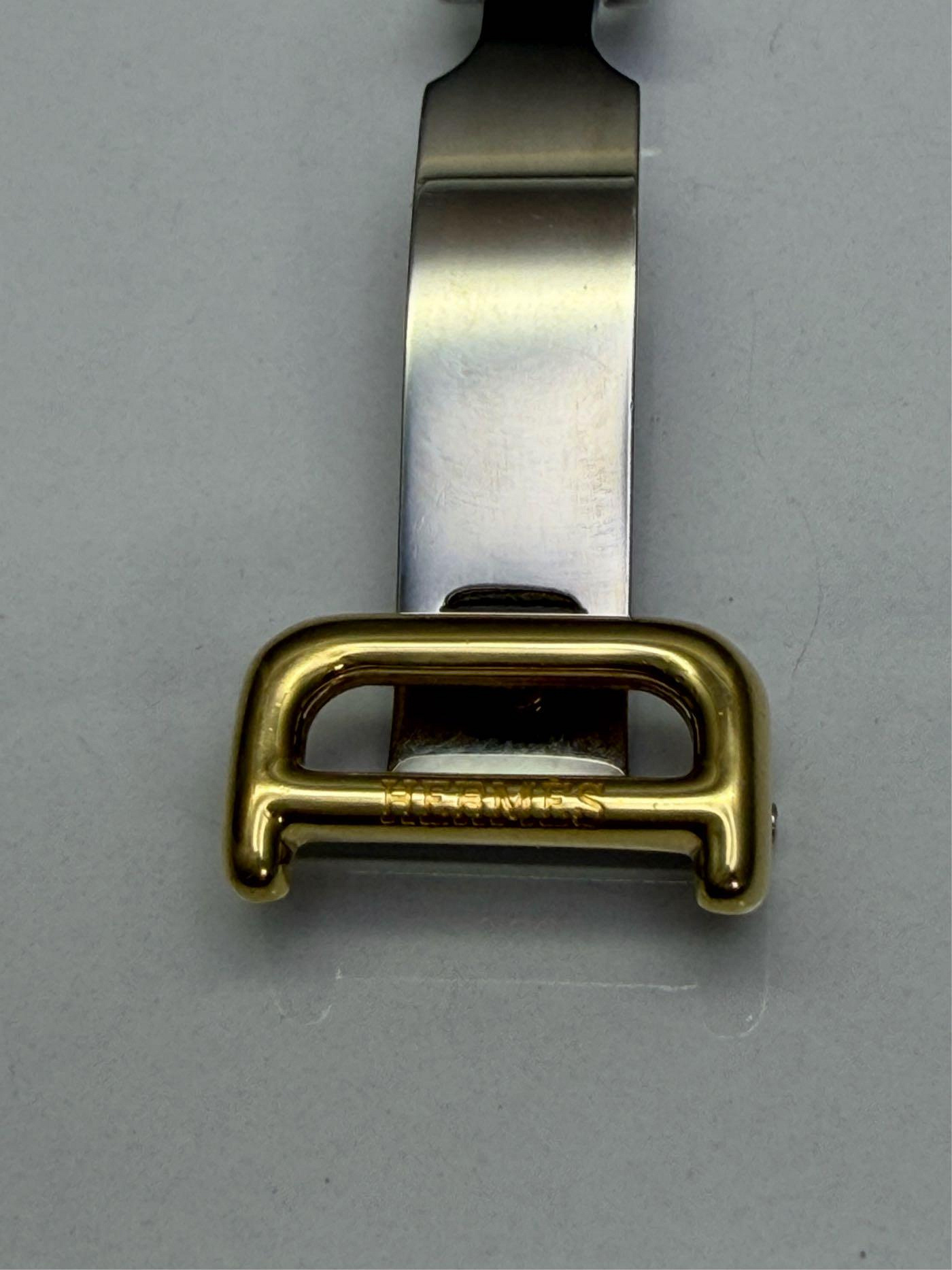 HERMES 愛馬仕 正18K折疊錶扣（14mm)