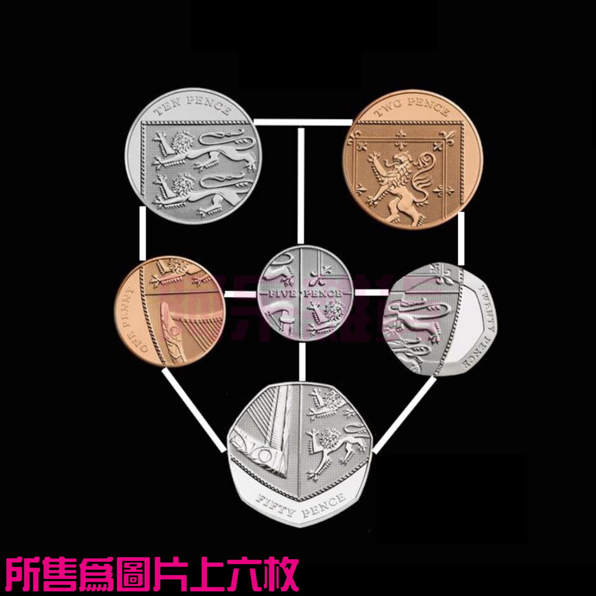 英國女王R.I.P 現貨全新英國盾牌幣六枚一套異形幣皇家七邊形紀念幣盾牌硬幣禮物具收藏價值商品| Yahoo拍賣