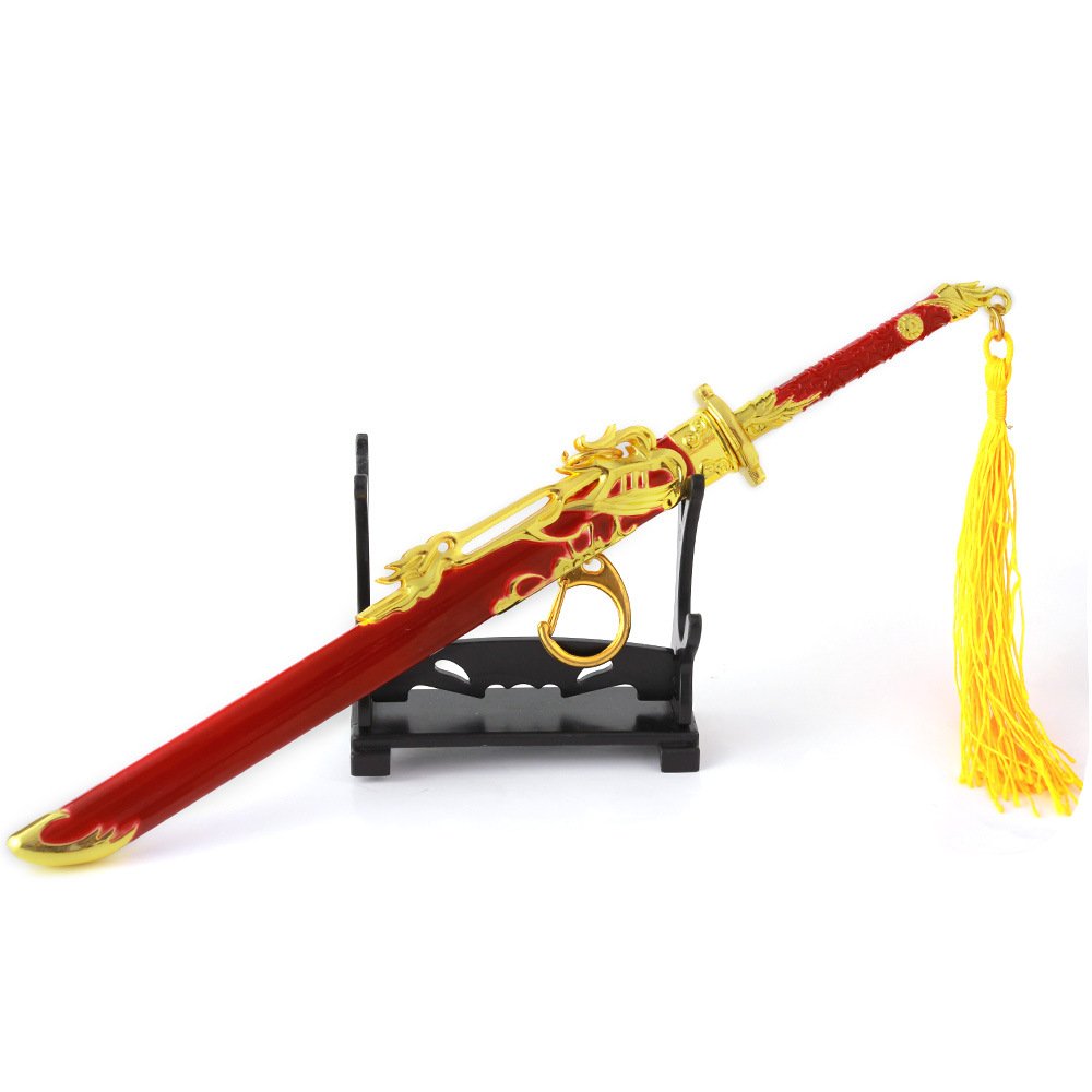 現貨- 送刀架】『 九五至尊- 唐刀』22cm 刀劍槍玩具武器兵器模型no