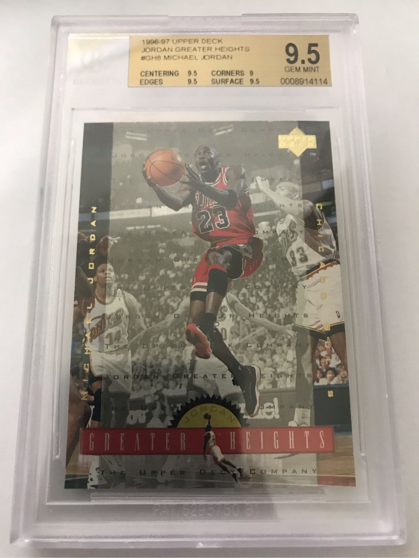 ?1996-97 Upper Deck Jordan Greater Heights #GH8 Michael Jordan 