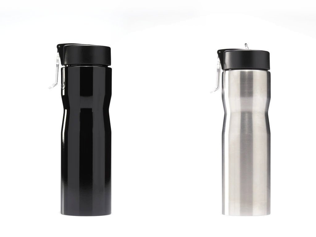 CodE= REEBOK METAL WATER BOTTLE 不鏽鋼運動水壺(黑.銀)FI2403