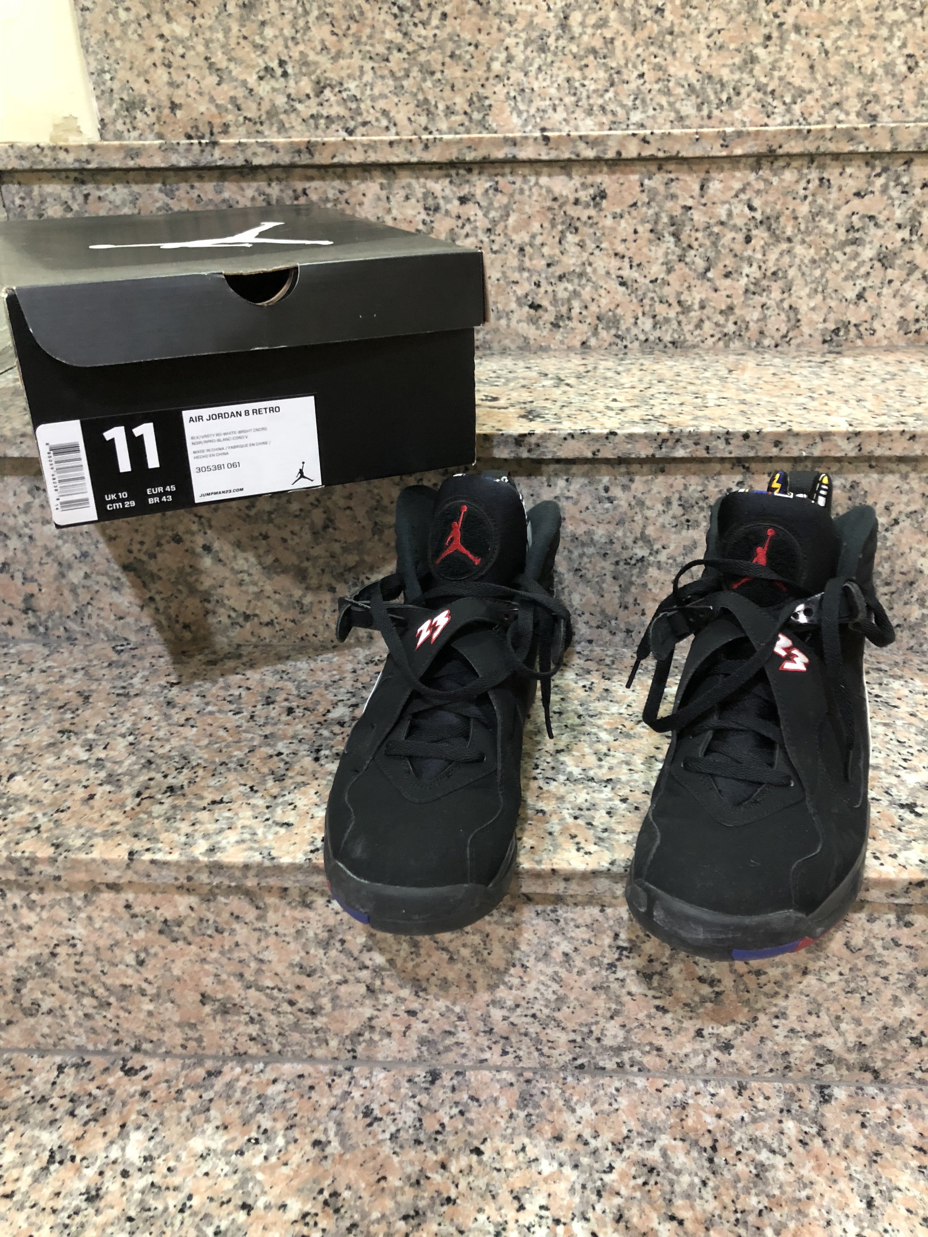 Jordan 8代 黑 只穿過3次 US11