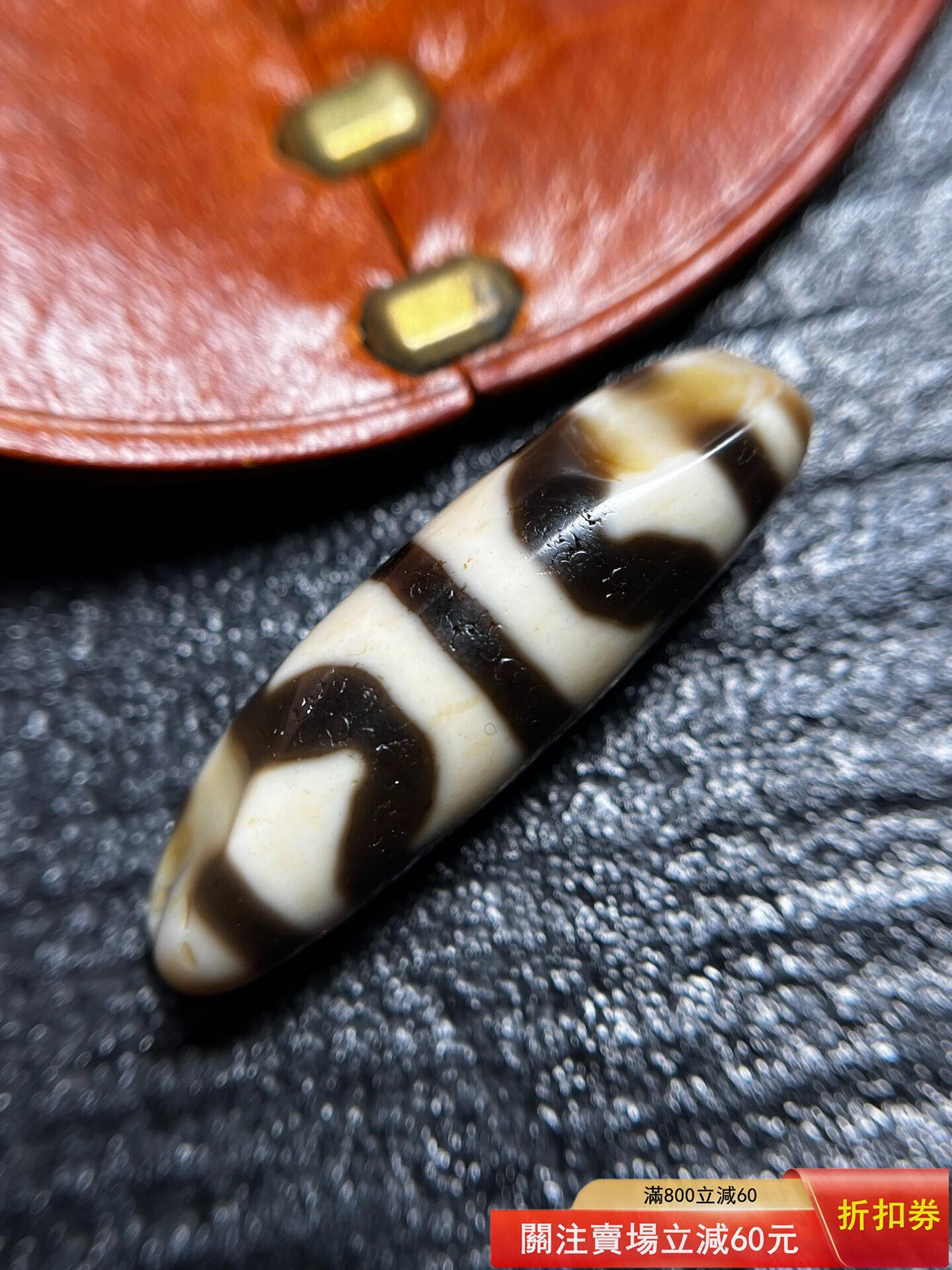 頂級純味雙虎牙天珠，古法全手工，千年感風化細膩器型靈動絕美表現上身