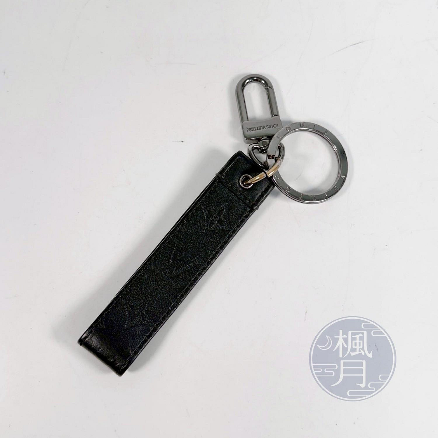 一元起標1/21】LOUIS VUITTON LV M68675 黑皮革鑰匙圈| Yahoo拍賣