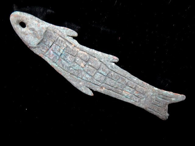 金王記拍寶網】T846 出土青銅器魚幣一枚罕見稀少| Yahoo拍賣