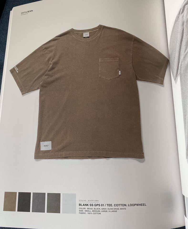 Nooです　wtaps 18SS BLANK LS GPS SIZE S 希望商店】WTAPS BLANK SS GPS 01 18SS 蠟染水洗口袋座標短袖T恤
