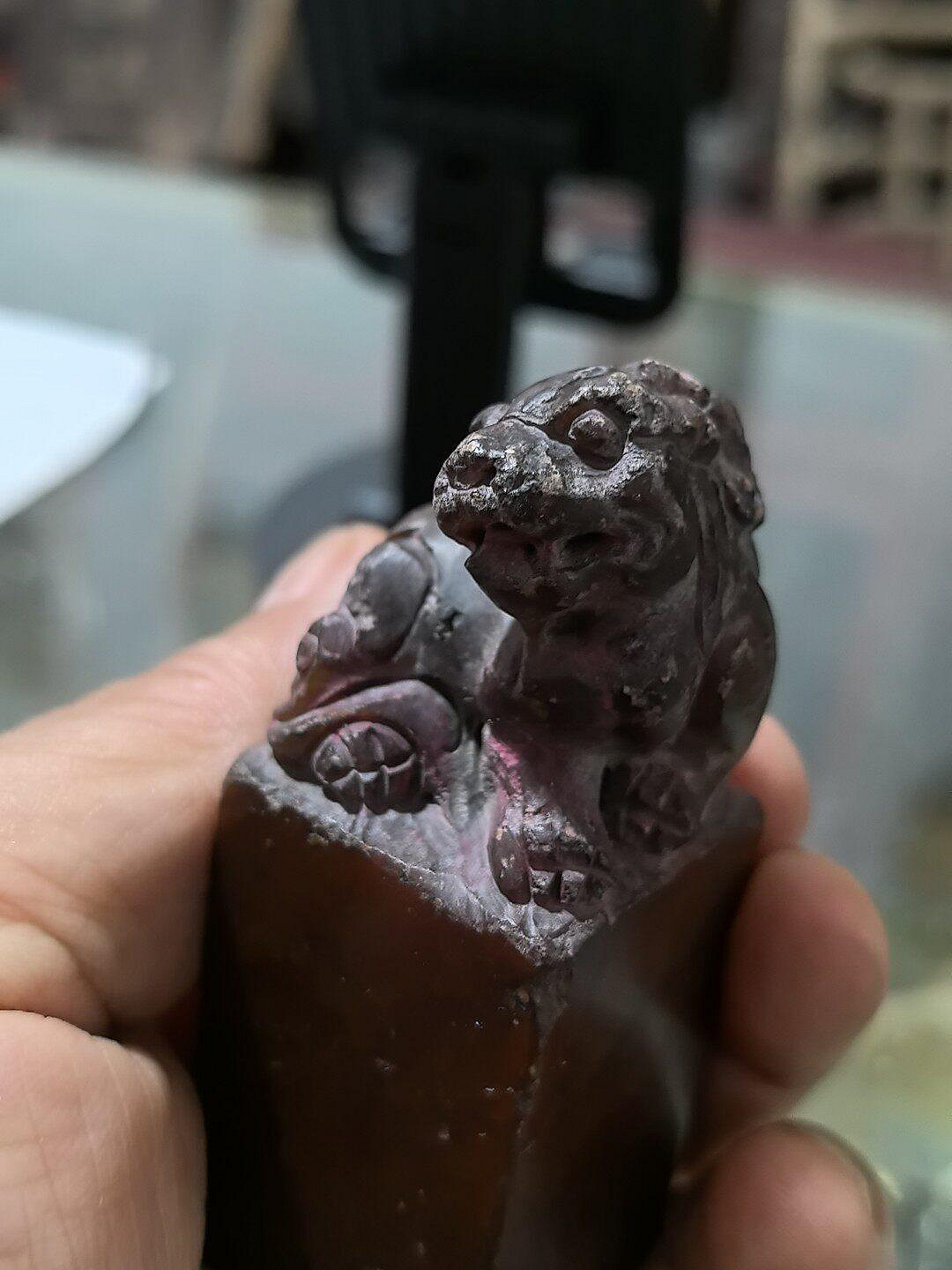 原味极美品寿山石雕“狮子钮”印章一枚__7788旧书网 狮钮章价格报价行情