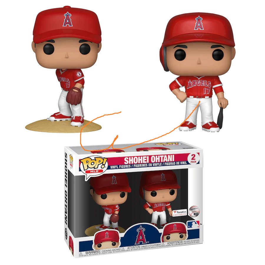 特別版POP! MLB 大谷翔平Angeles 天使隊投打雙刀流Exc 擺件模型