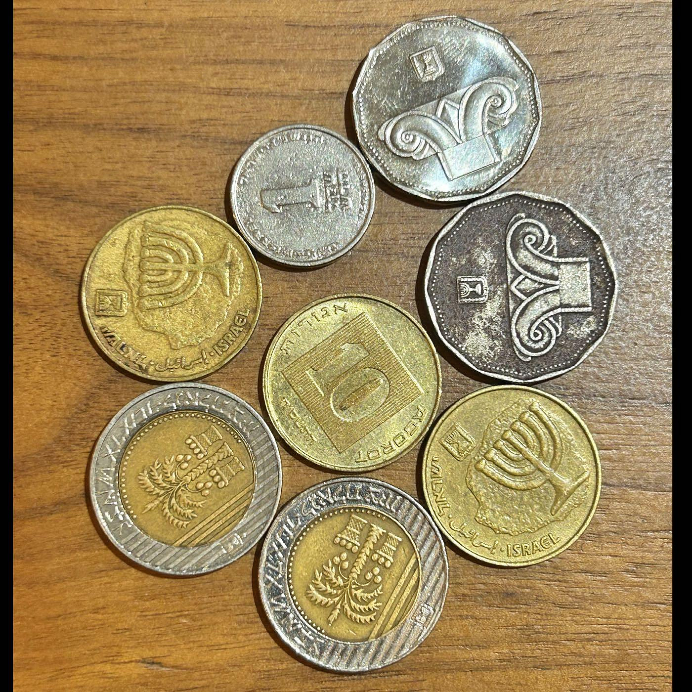 H2Shop】以色列Israeli 10 agorot (阿高洛) / 1,5,10 New Sheqel (新謝克爾) 硬幣錢幣現貨| Yahoo拍賣