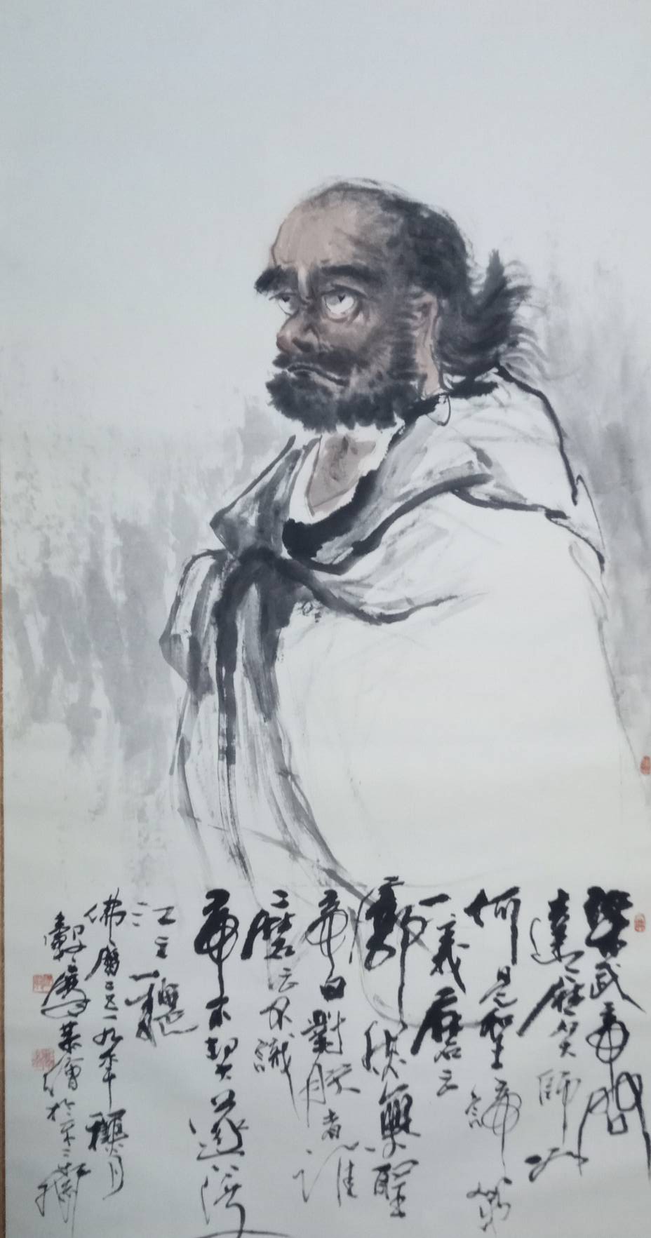 乾坤閣李轂摩水墨達摩祖師68x130cm | Yahoo拍賣