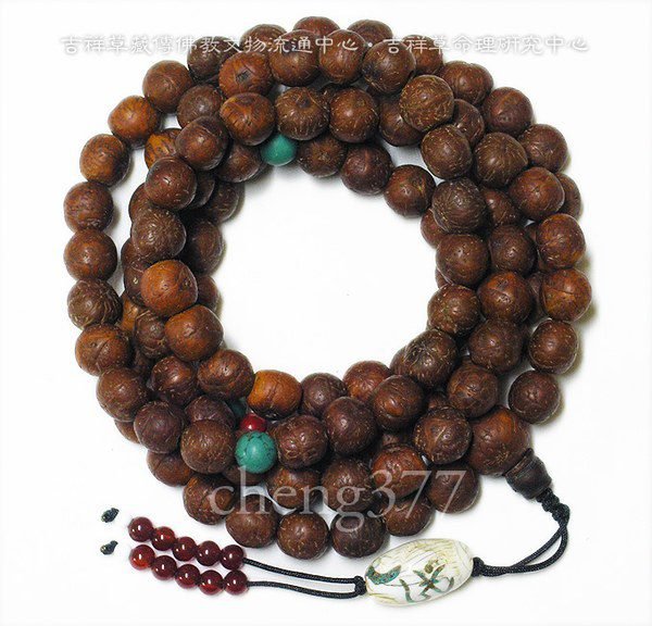 吉祥光文物：【藏傳正品_西藏108顆老龍眼菩提子念珠】01_已加持【特價