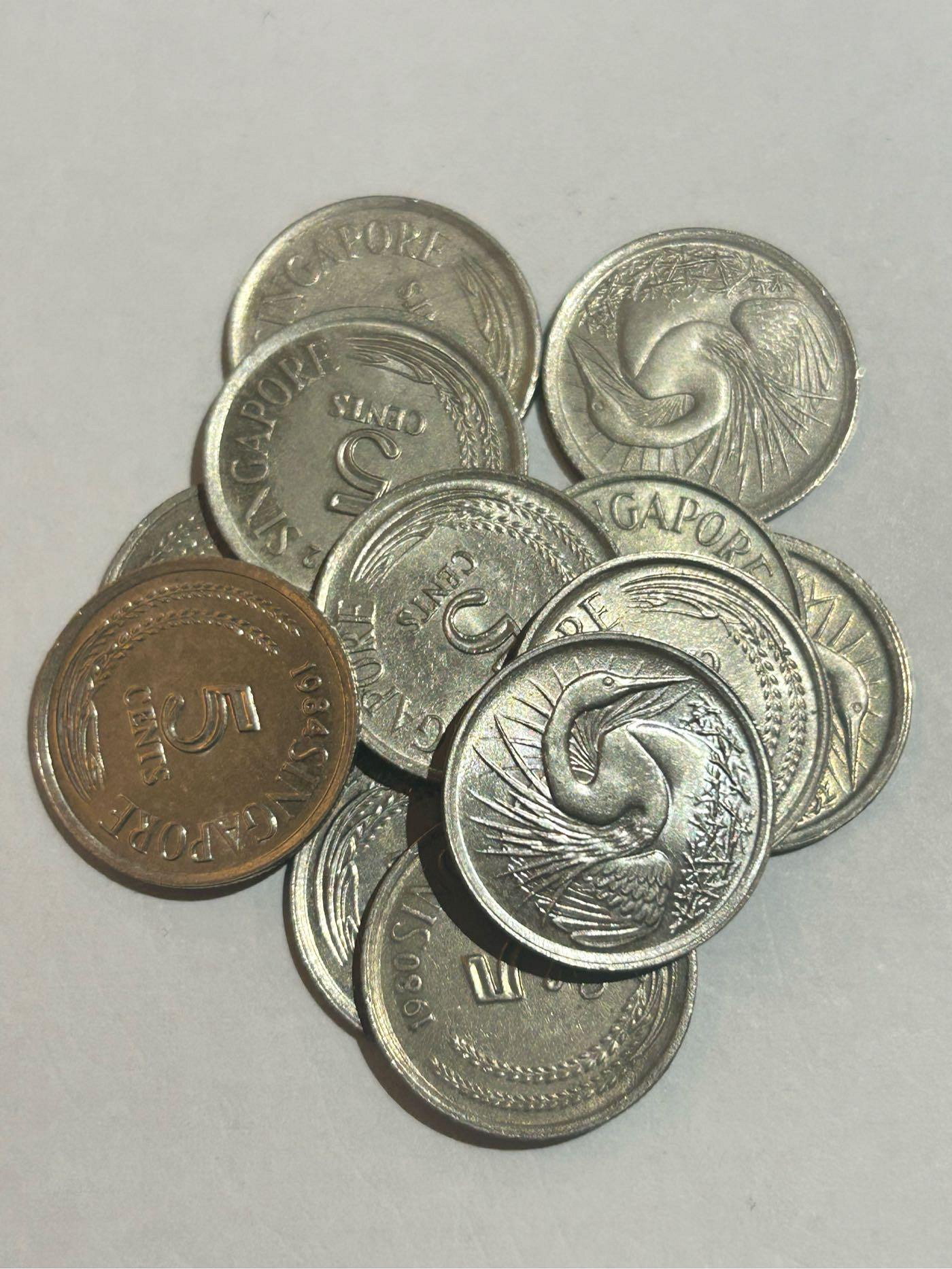 【H2Shop】新加坡Singapore 新幣5分1967-1985年大白鷺圖案cents 錢幣硬幣| Yahoo拍賣