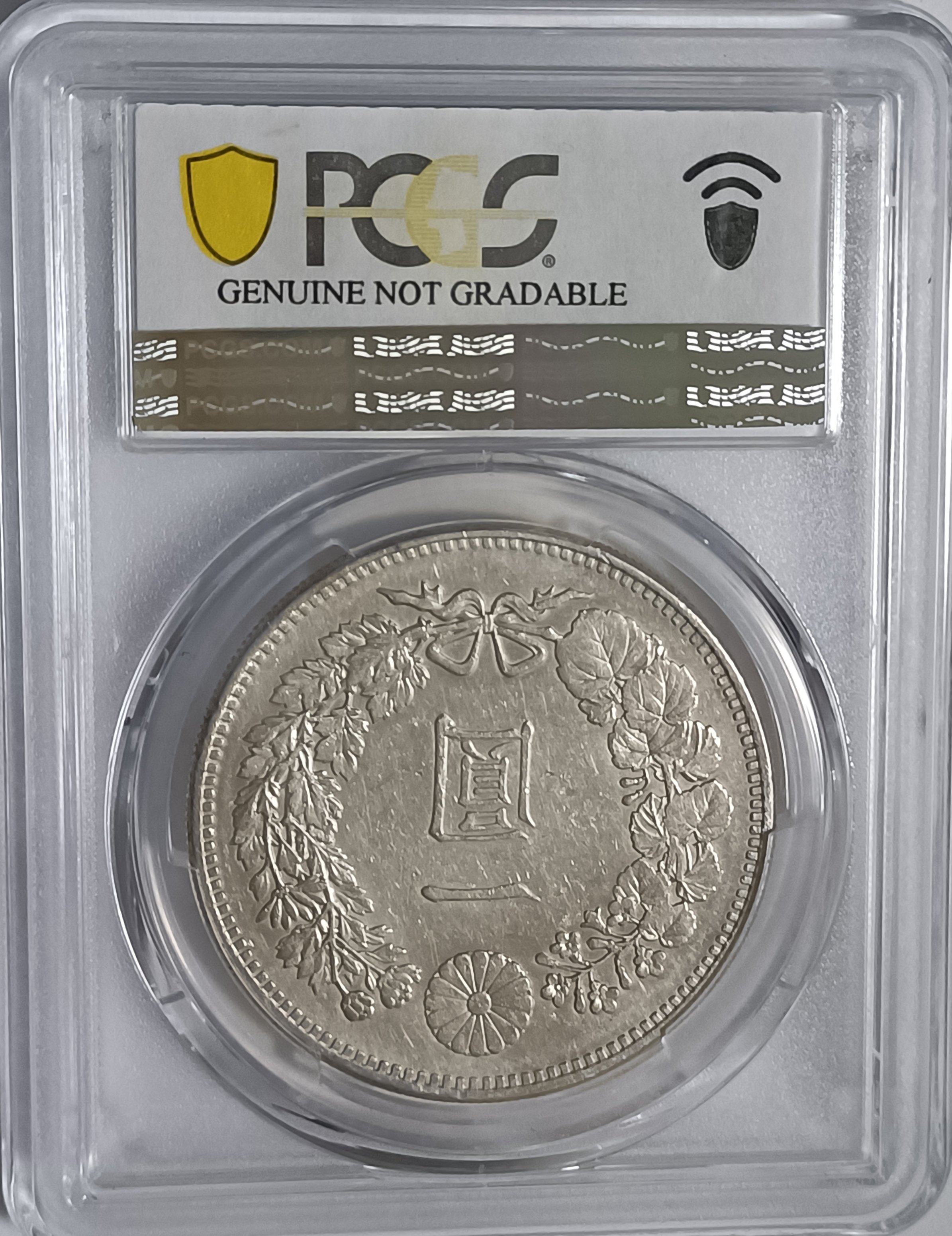 明治十九年(特年) 日本龍銀PCGS AU98 大型龍版PCGS標籤標註Large Size