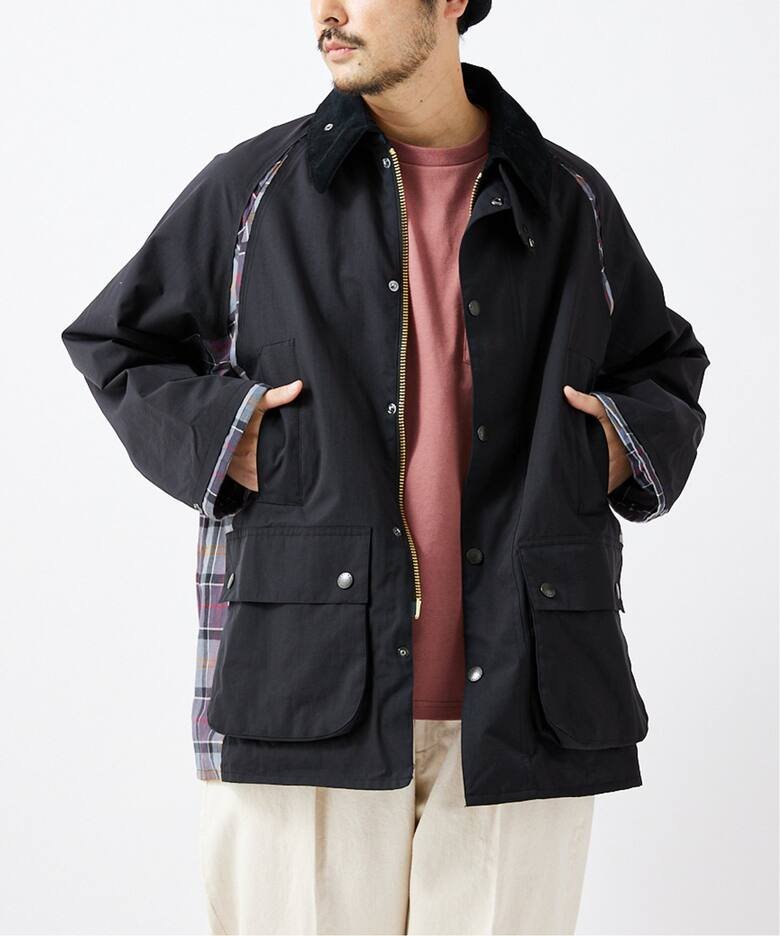 【BARBOUR×YOKE×JS】BROKEN BEAUFORT BARBOUR x YOKE x JS BROKEN BEAUFORT 側邊格紋夾克外套。太陽選