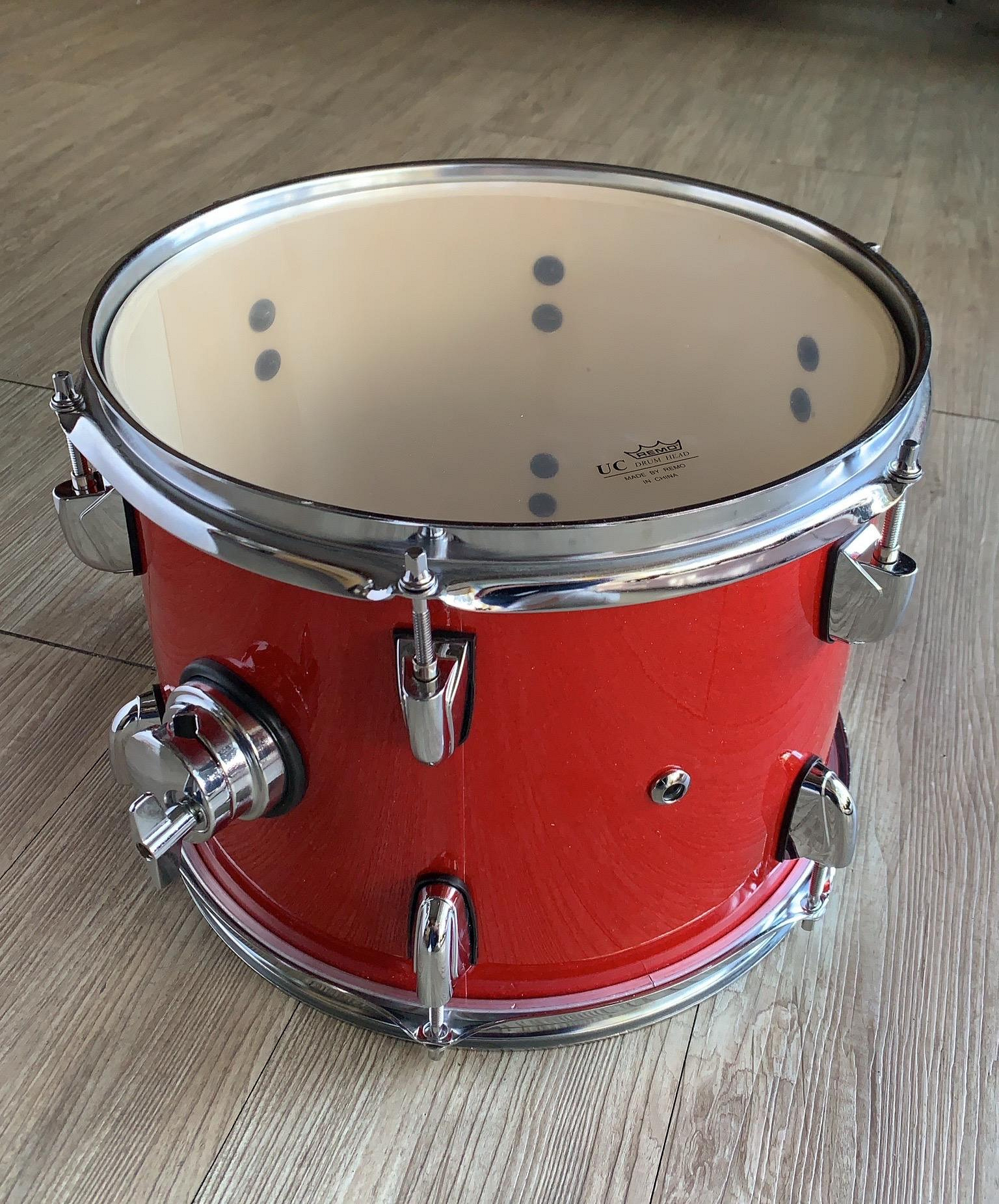 雅典樂器世界＊ 極品12吋Tom Tom 懸吊式高音鼓中音鼓紅色金蔥贈送高階