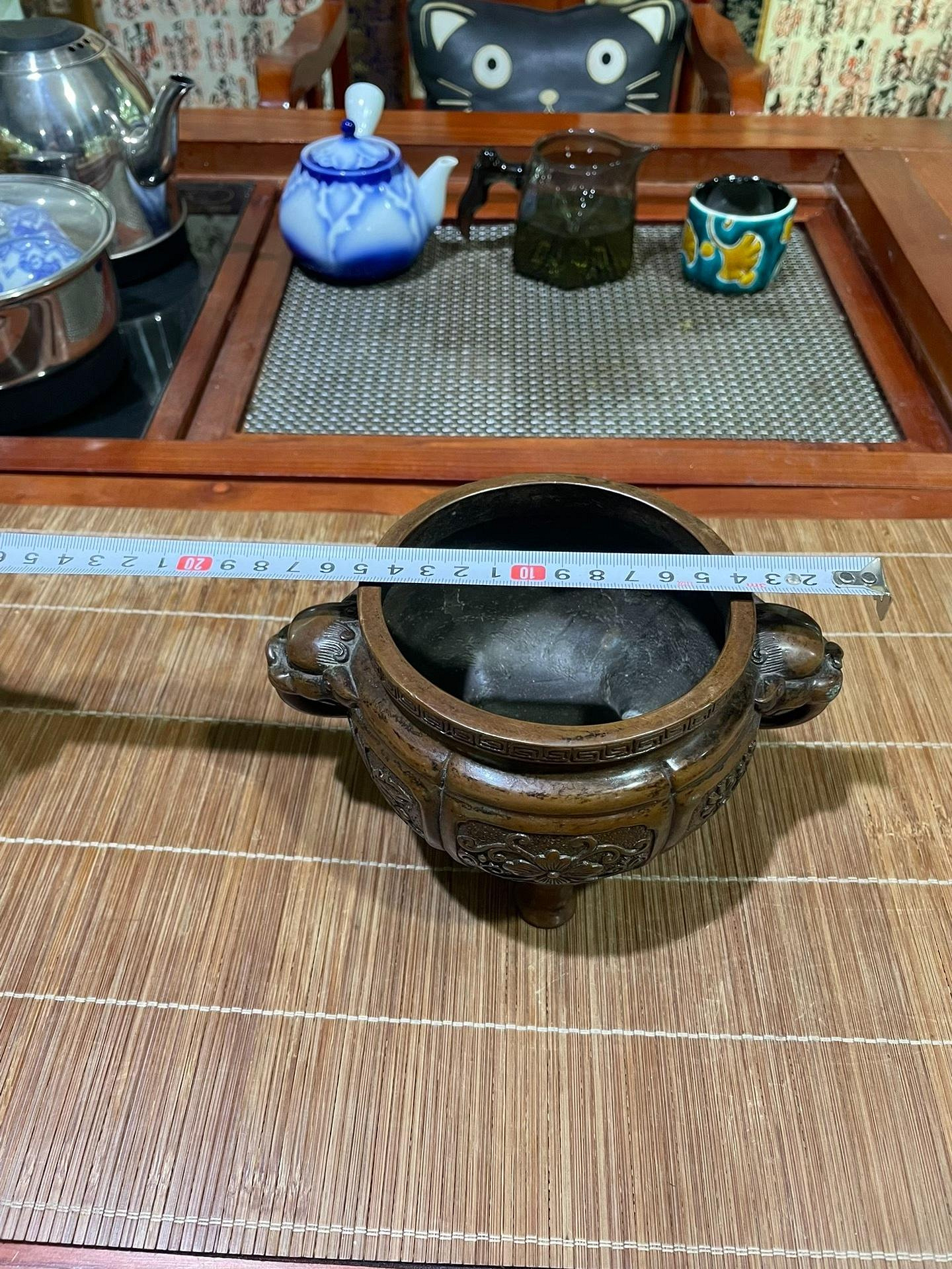 銅香爐大尺寸工藝精湛皮殼好全新古董落款收藏推薦全品相古董銅器香爐