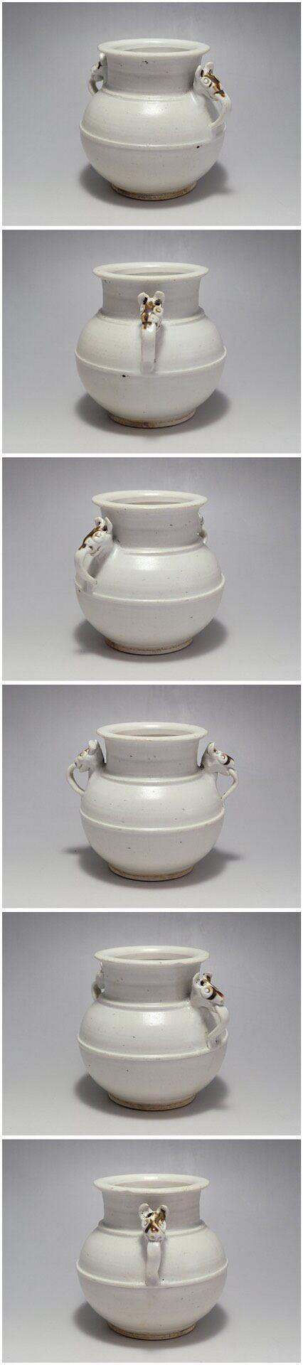 白磁 両耳 名文 水注 時代唐物 高さ約11.6cm / 唐宋時代 茶道具 煎茶