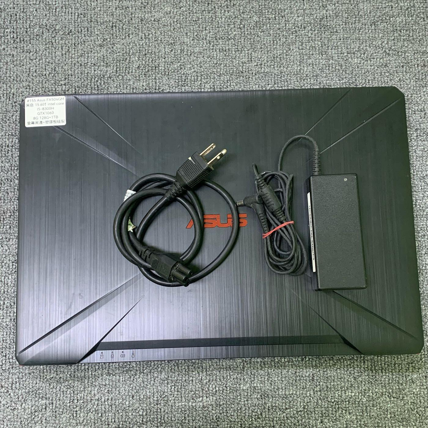 Asus FX504GM 黑色 15.6吋 GTX1060 螢幕黑邊 塑膠殼邊微破 二手 筆電 #155