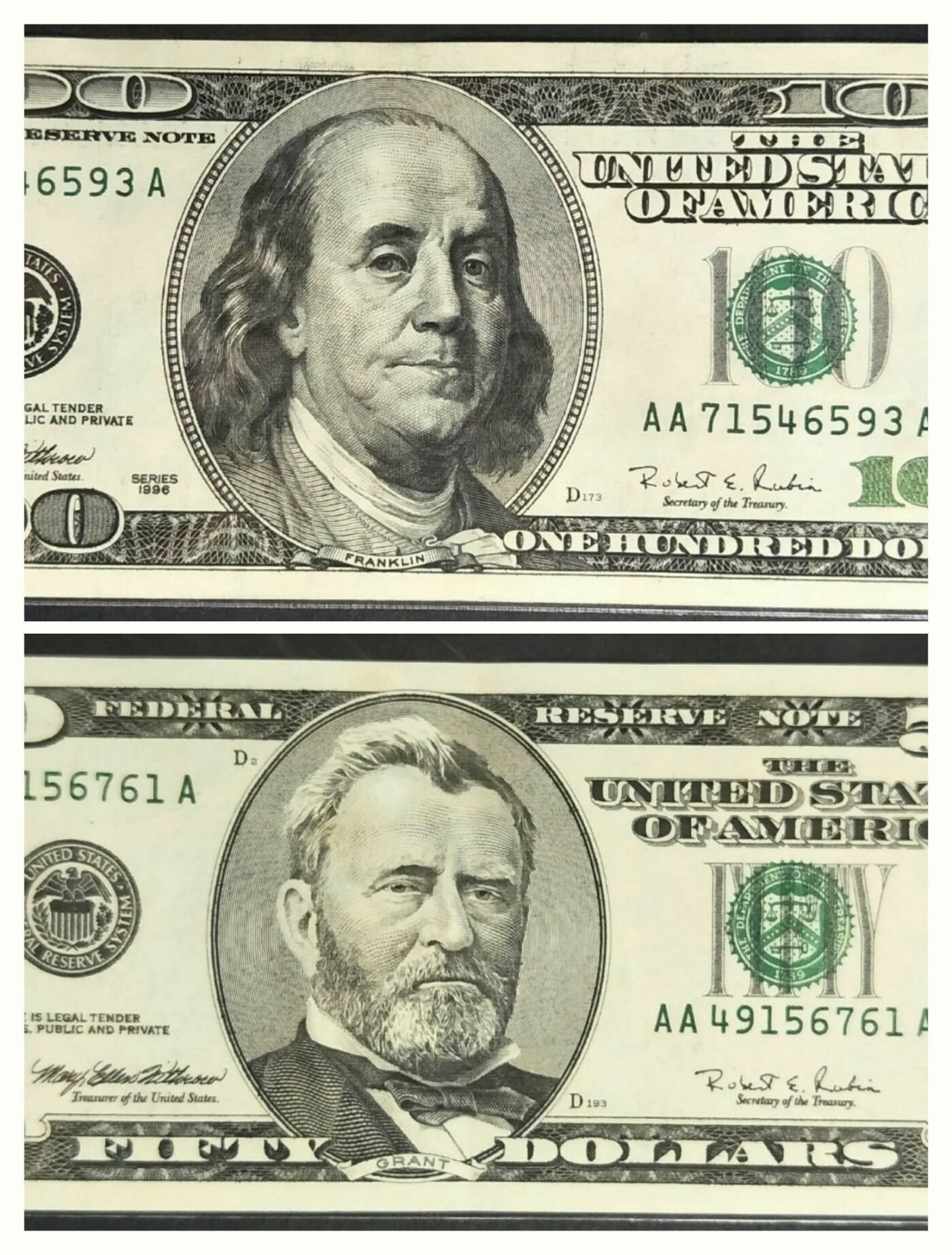 世界收藏】美鈔100元AAA字軌+A1(波士頓）共7個A 珍稀美金一百元微軟折| Yahoo拍賣