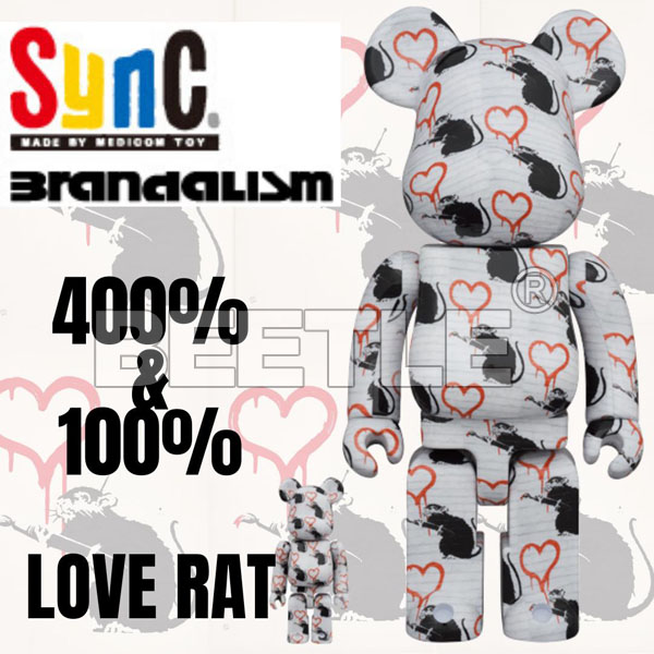 BE@RBRICK LOVE RAT 100％ & 400％ banksy BE@RBRICK - BE@RBRICK LOVE RAT