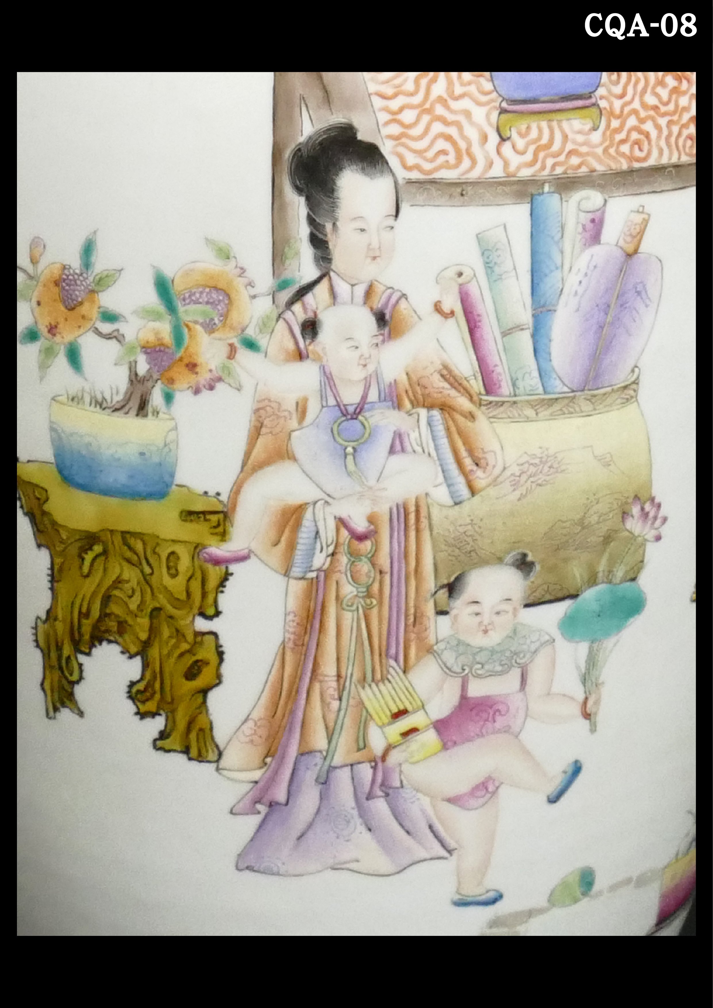 中国清時代　大清乾隆年製　粉彩人物画水指　口径約20㎝　東Y8-0522☆2F 浩林畫廊】【粉彩人物瓶】【文革時期】【大清乾隆年製(款)】 | Yahoo拍賣