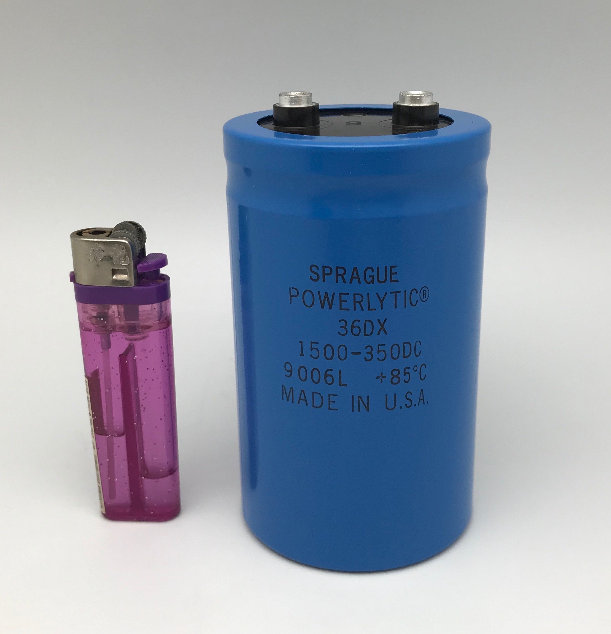 美國SPRAGUE製1500uF 350V鋁質電解電容，真空管OTL、OCL、BTL