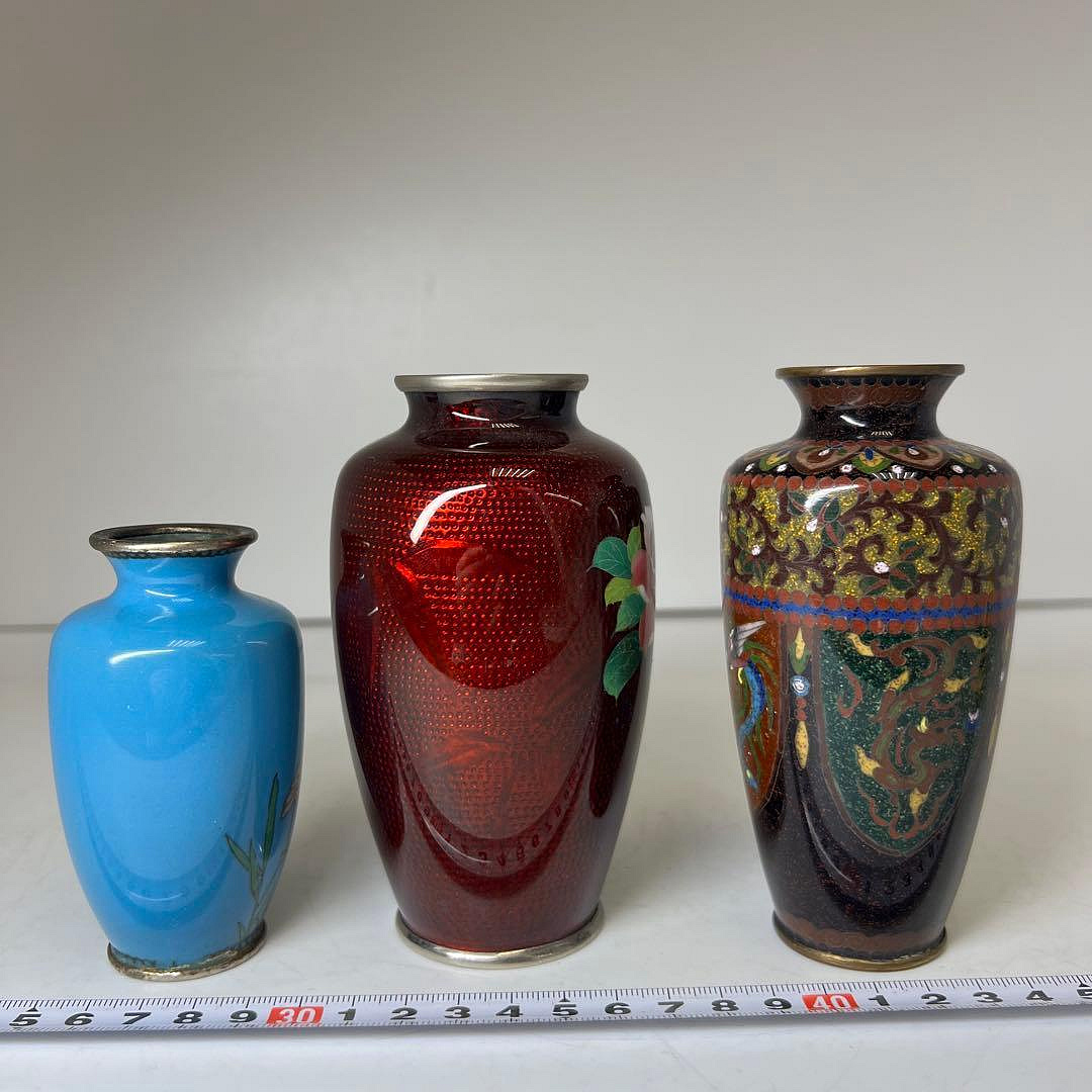 七寶花瓶七寶燒極上手3件| Yahoo拍賣