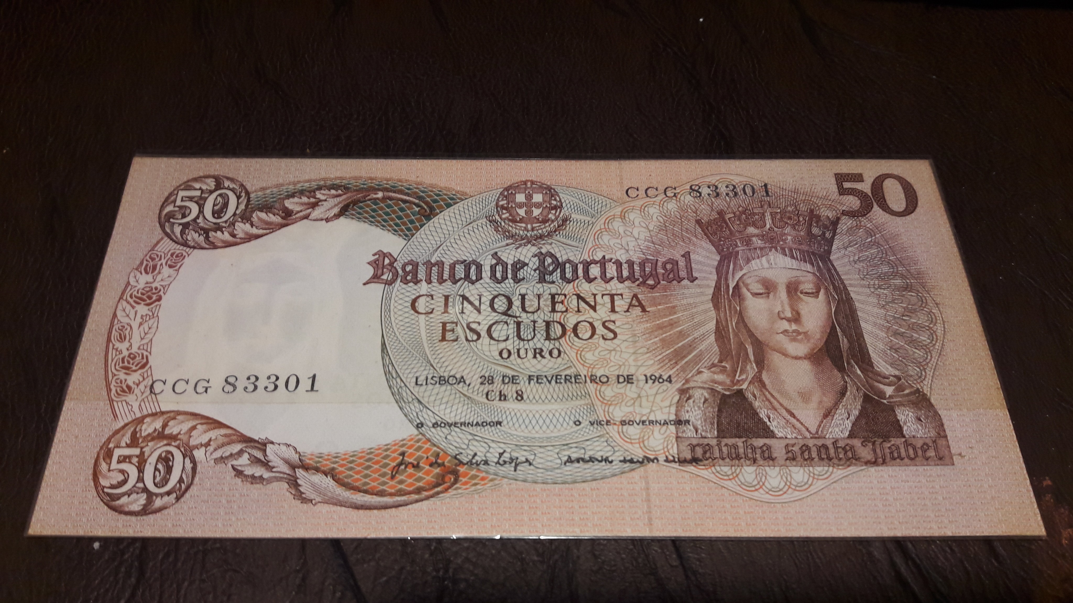 葡萄牙1964年50 紙幣實物如圖| Yahoo拍賣