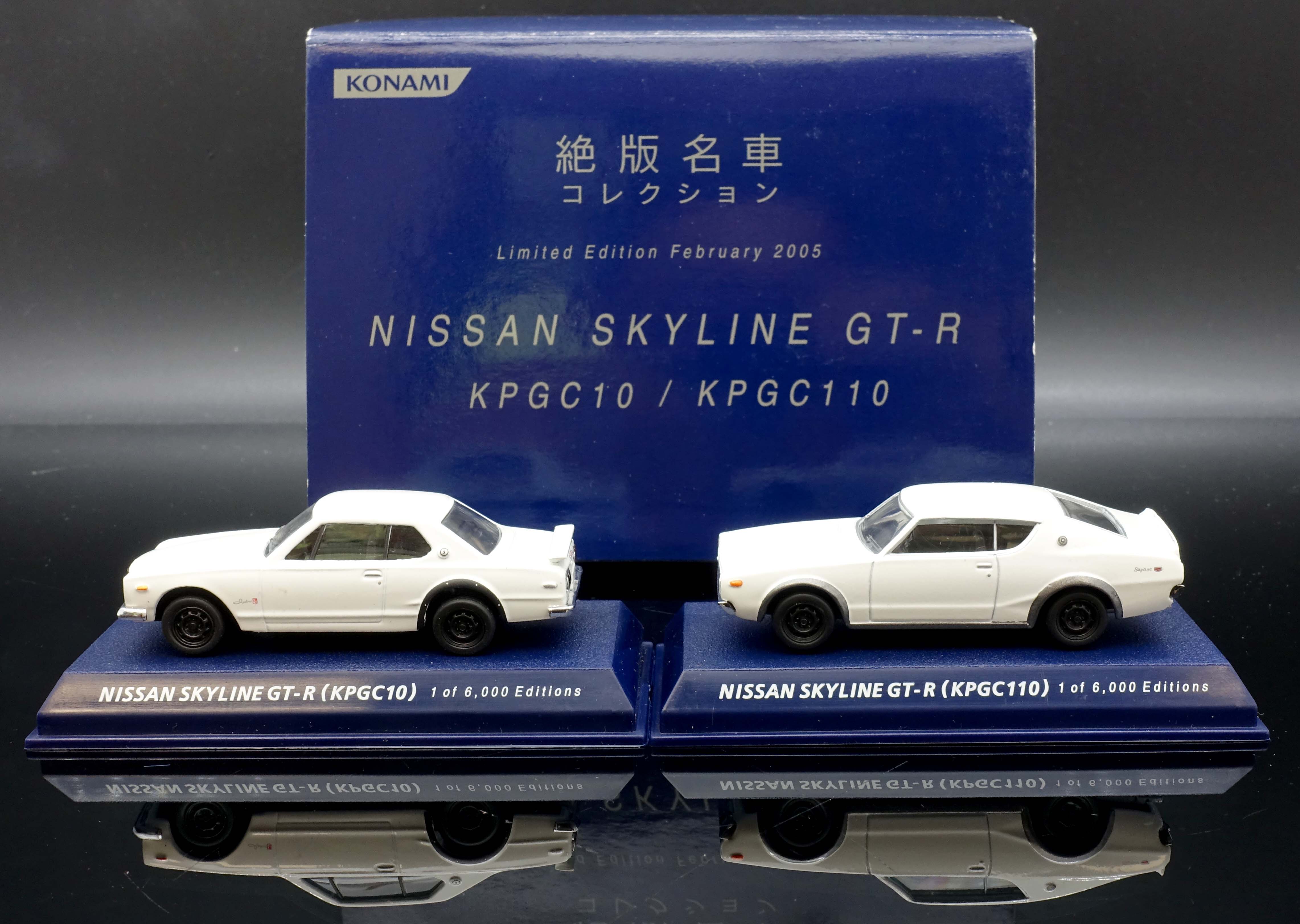 Konami 絕版名車系列1/64 Nissan Skyline GT -R 雙車組KPGC10