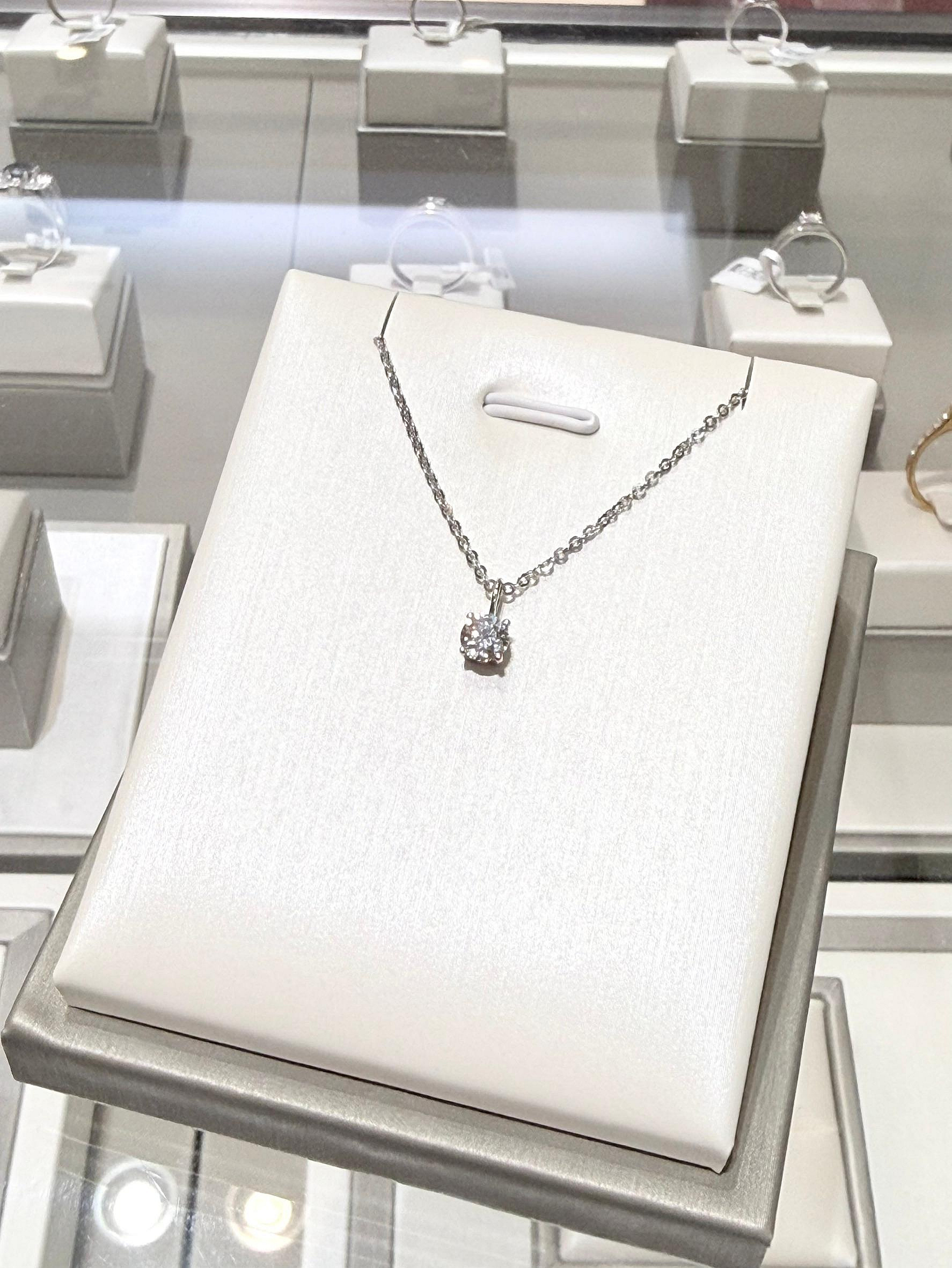 【北林流當品】天然鑽石 鑽石項鍊 白金鑽石項鍊 0.33ct 白金材質鍊帶 PT950