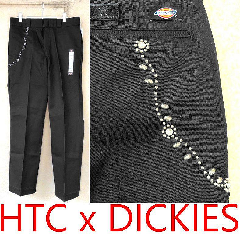 初期　Dickies X HTC ブラックパンツ 34x30 木村拓哉 BLACK木村拓哉著！全新HTC x DICKIES日本限定Hollywood Trading