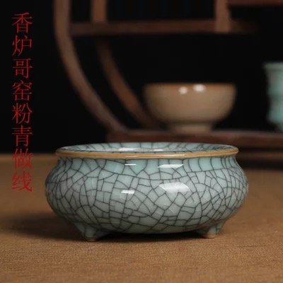 伊媽小舖-冰裂陶瓷香爐(三足)，大口徑7.3公分，有四款顏色| Yahoo拍賣