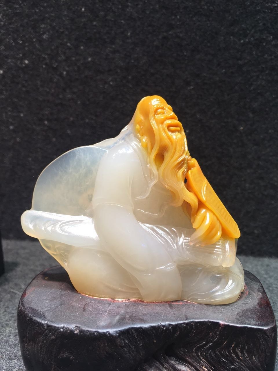 傳世珍藏~~國寶壽山石精品擺件------高山荔枝凍『覓知音』 | Yahoo拍賣