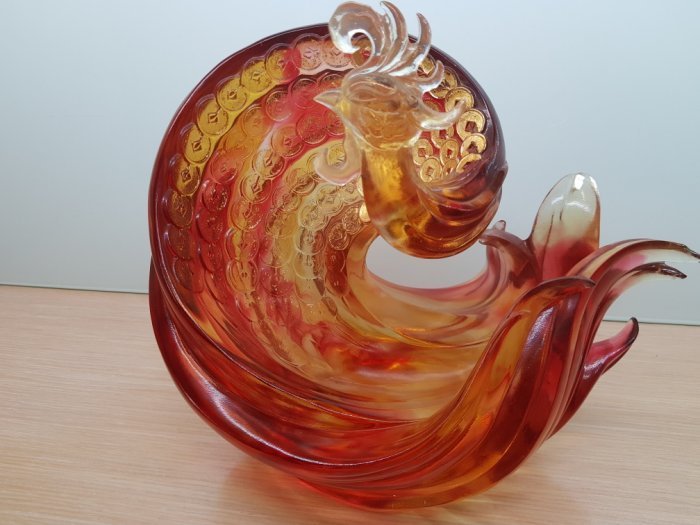 極美品●琉園 tittot●限定・コラボ 鳳凰 金箔クリスタルガラス 19万円 已售出'20)琉園tittot 華麗豐帆含金箔(故宮聯名款)6.93公斤重