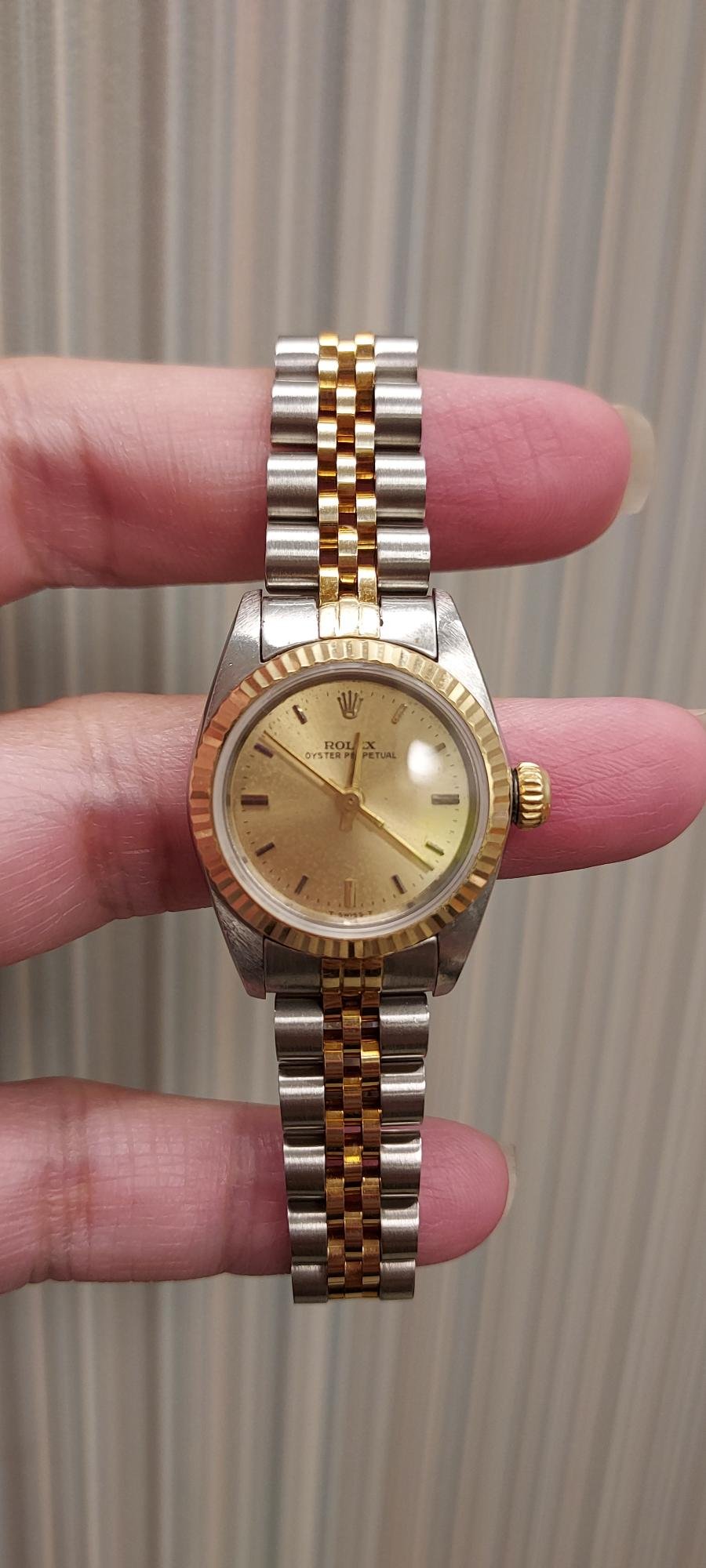 勞力士 rolex 18k 半金 女錶