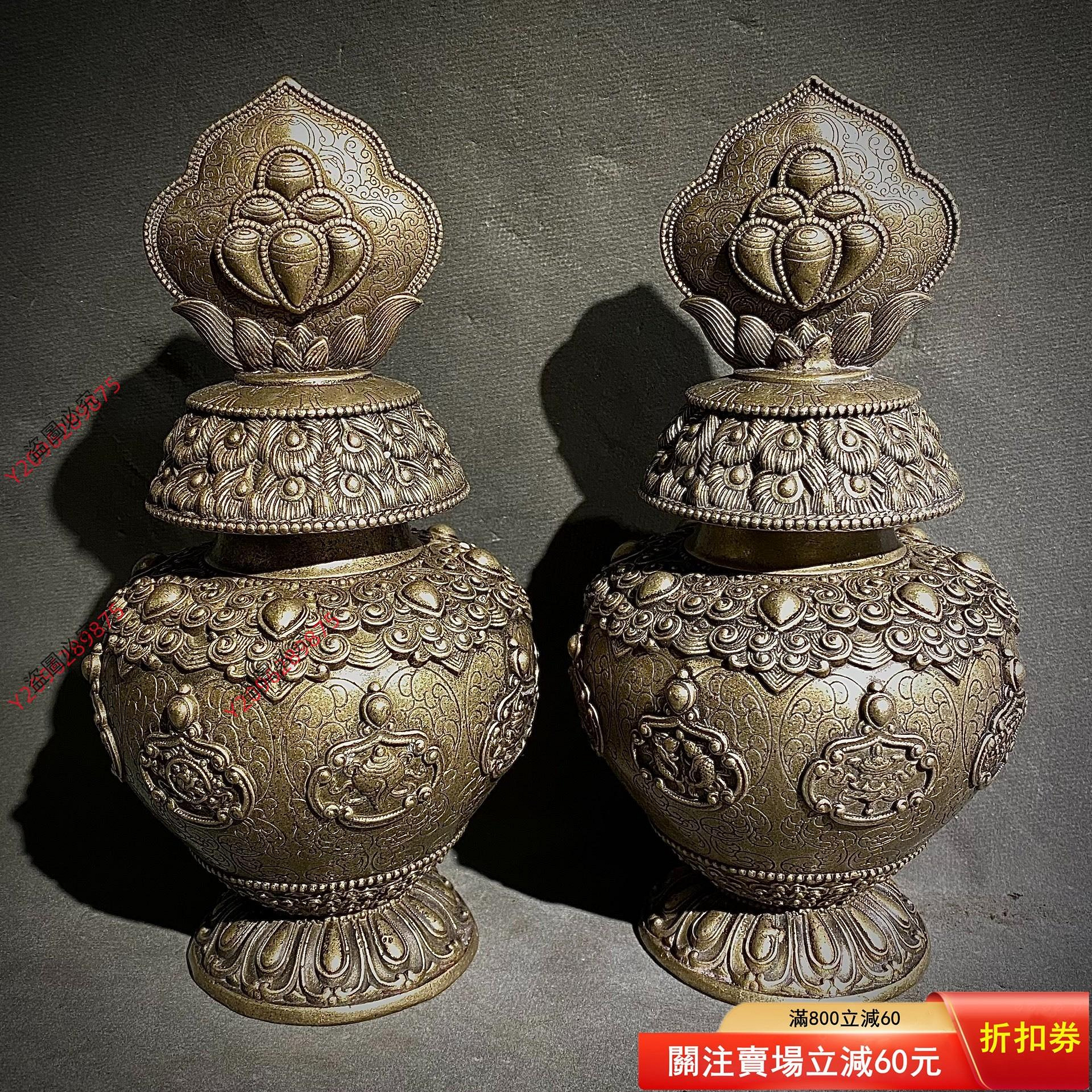 純銅八寶罐摩尼寶佛堂用品擺件皮殼老氣老味十足古玩雜項收藏老物件高度