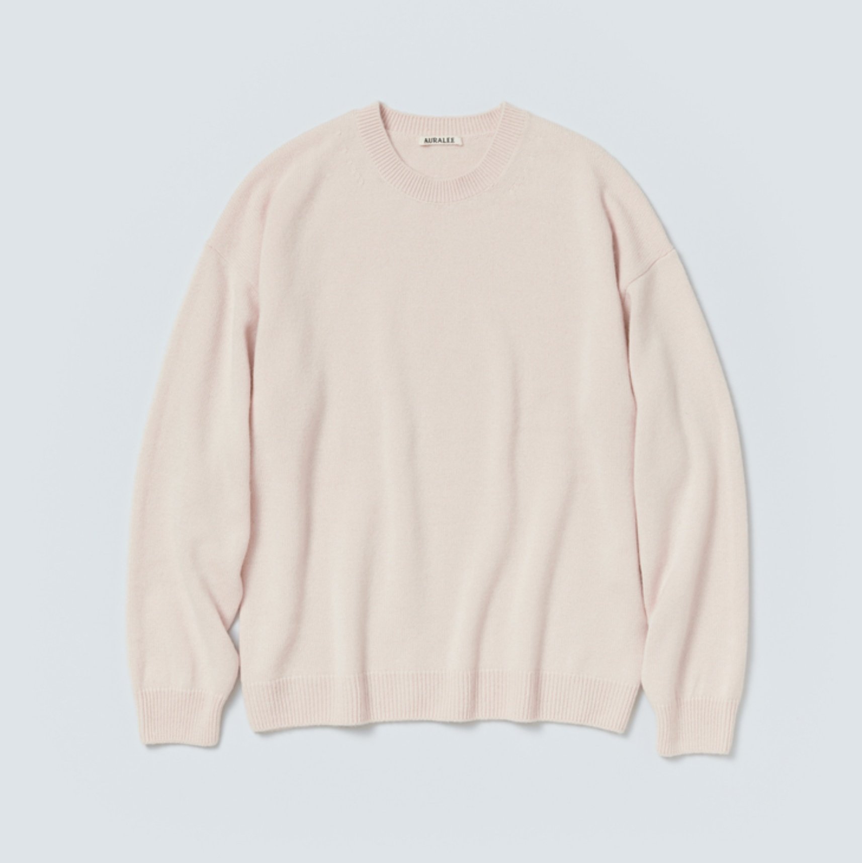 新品未使用　AURALEE　BABY CASHMERE KNIT P/O 4 21AW AURALEE BABY CASHMERE KNIT P/O TOP LIGHT PINK 4號| Yahoo拍賣