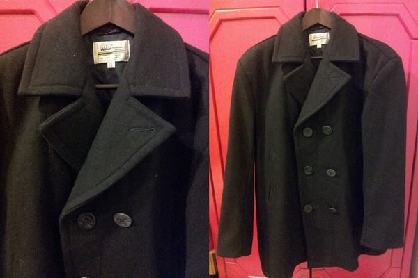 MJ L尺寸  二手 黑色海軍外套(PEA COAT)  非 GAP  UNIQLO schott  banana republic