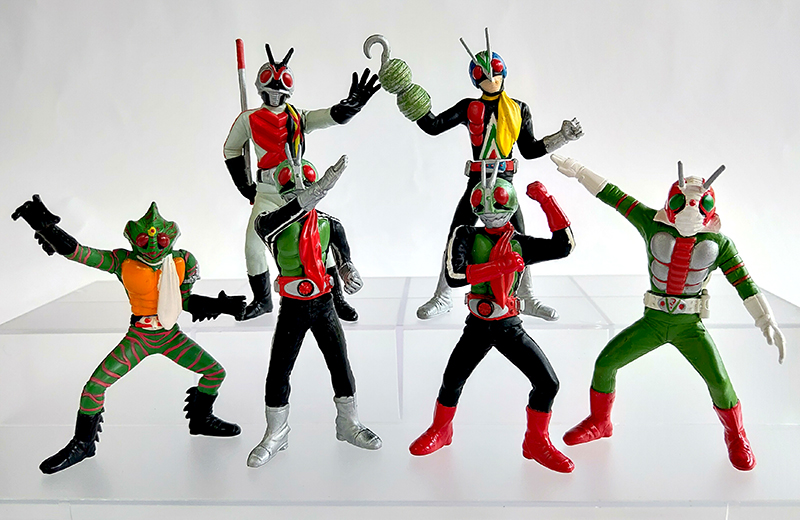 BANDAI ~ HG 假面騎士1號2號V3 騎士人假面騎士X 亞馬遜初代第1彈- 全6