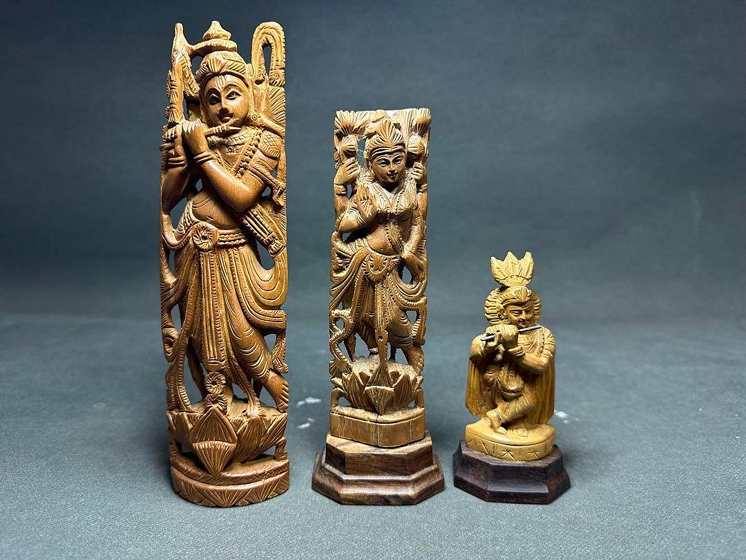 印度白檀木雕弁財天佛教美術佛像古董木像木製密教擺飾| Yahoo拍賣