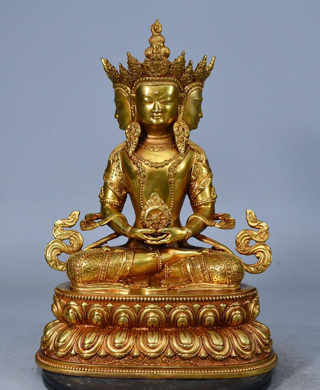 佛像 精銅鑄造藏傳佛像·高浮雕四面佛·四面神,胎體厚重，佛像面容圓潤豐滿