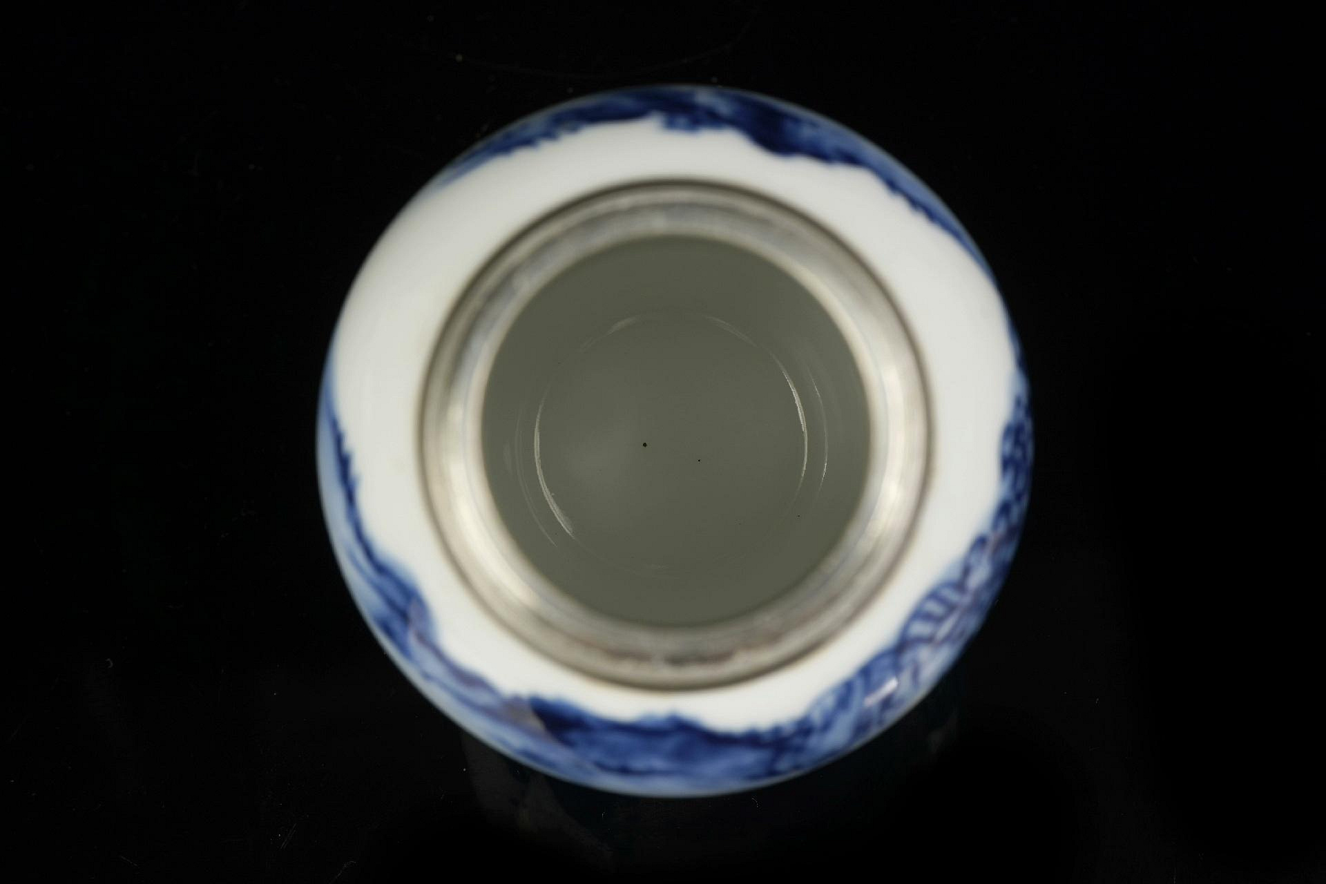 清課堂平安七甫作染付錫口茶心壺在銘原箱日本名家手作茶具茶道美學8.2