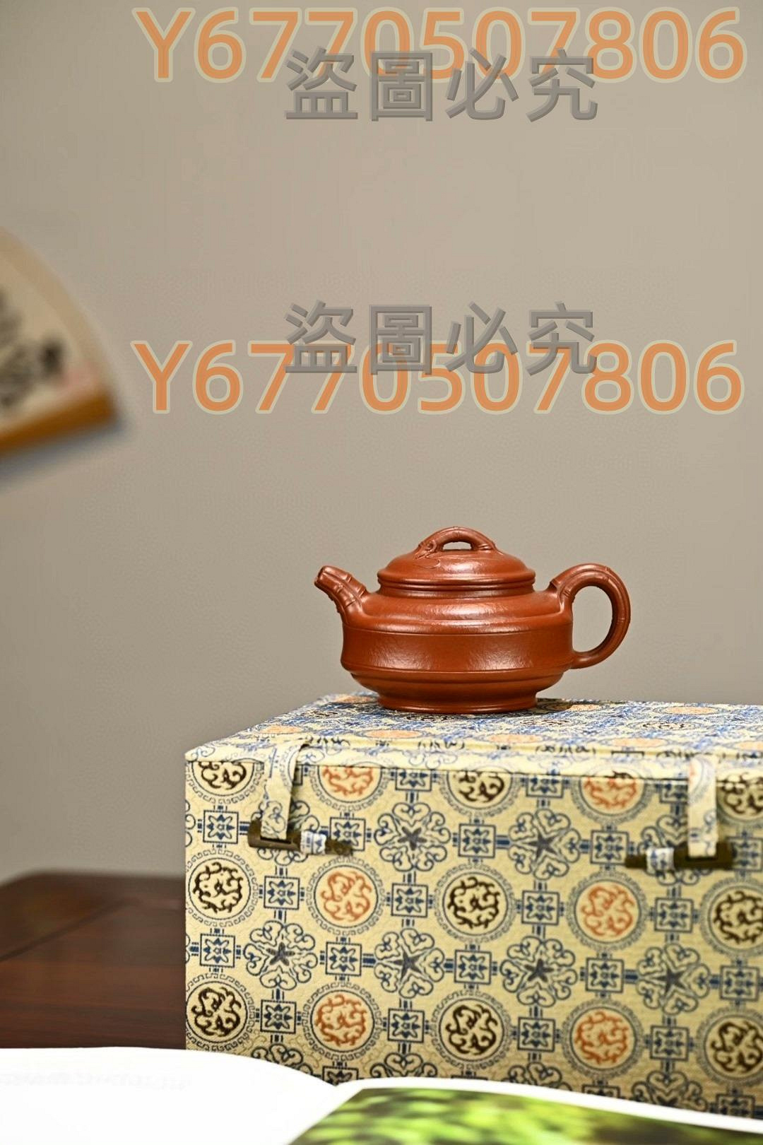 可議價雙線竹鼓/罡心齋唐珊作品/容量230cc/家藏朱泥紫砂茶具收藏【二手
